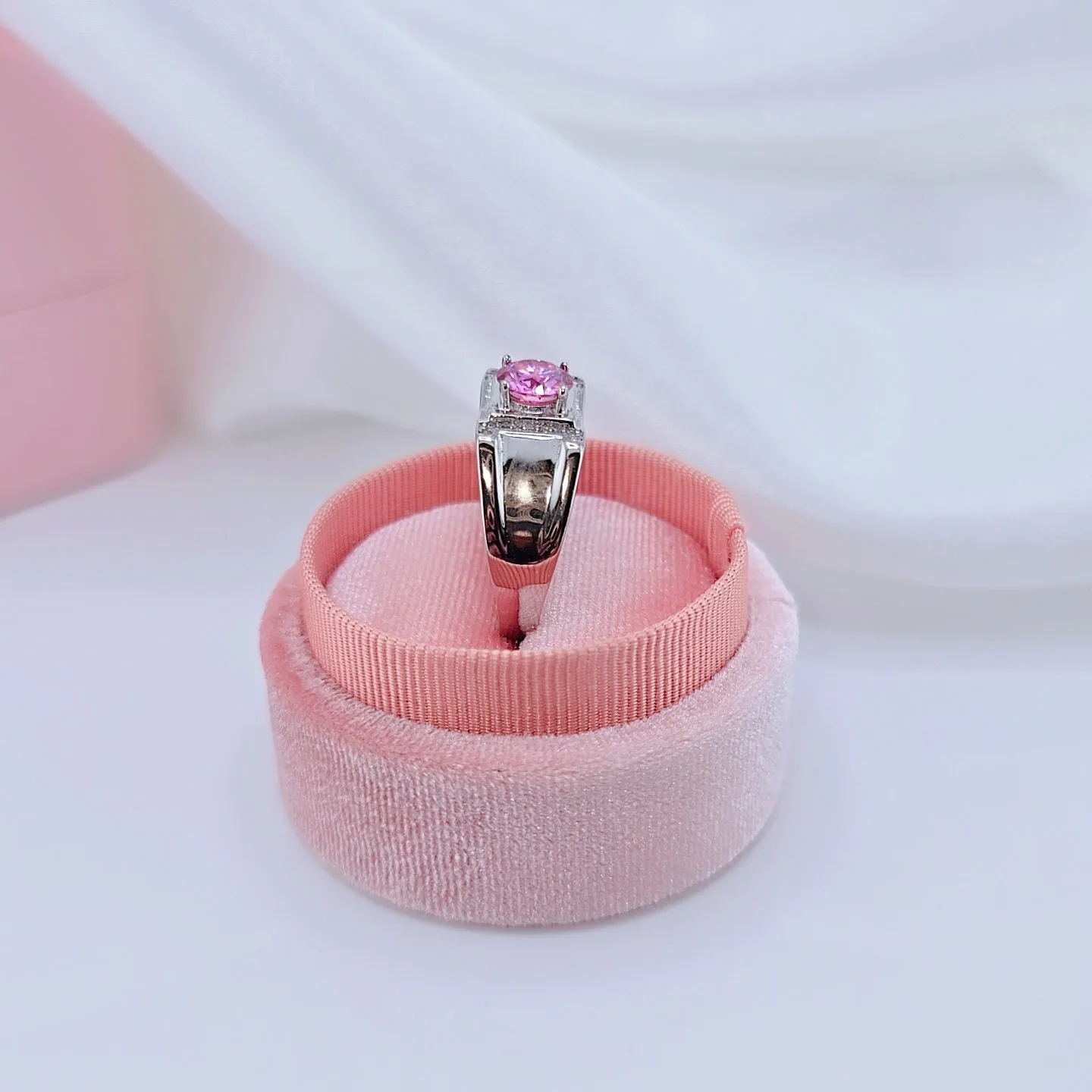 1.0 Ct Pink Diamond Men's Ring