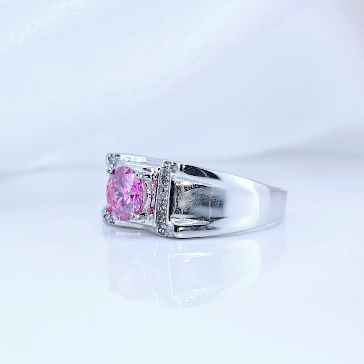 1.0 Ct Pink Diamond Men's Ring