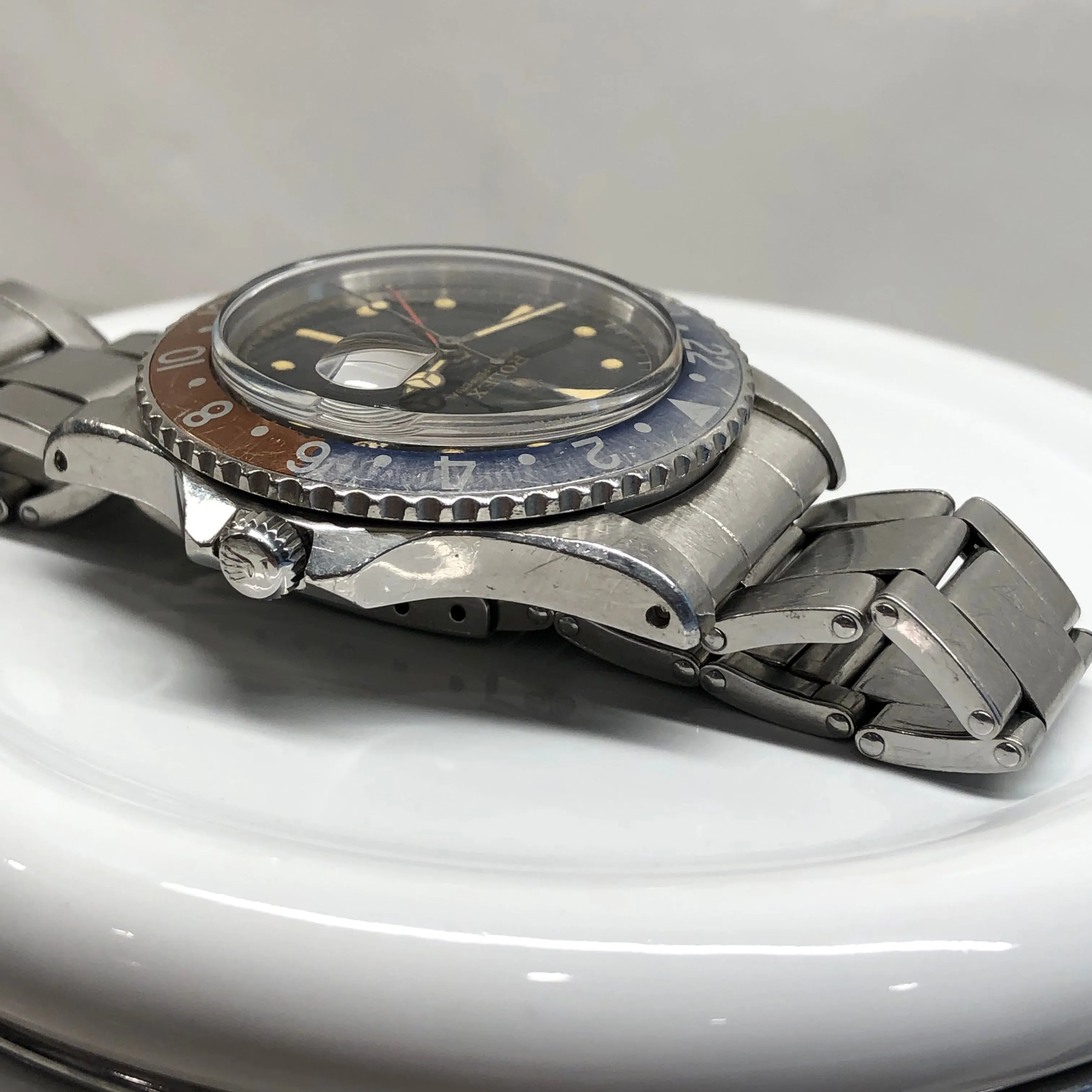 1960 Rolex GMT MASTER 1675 Gilt Chapter Ring Dial PCG Pepsi Automatic Wristwatch