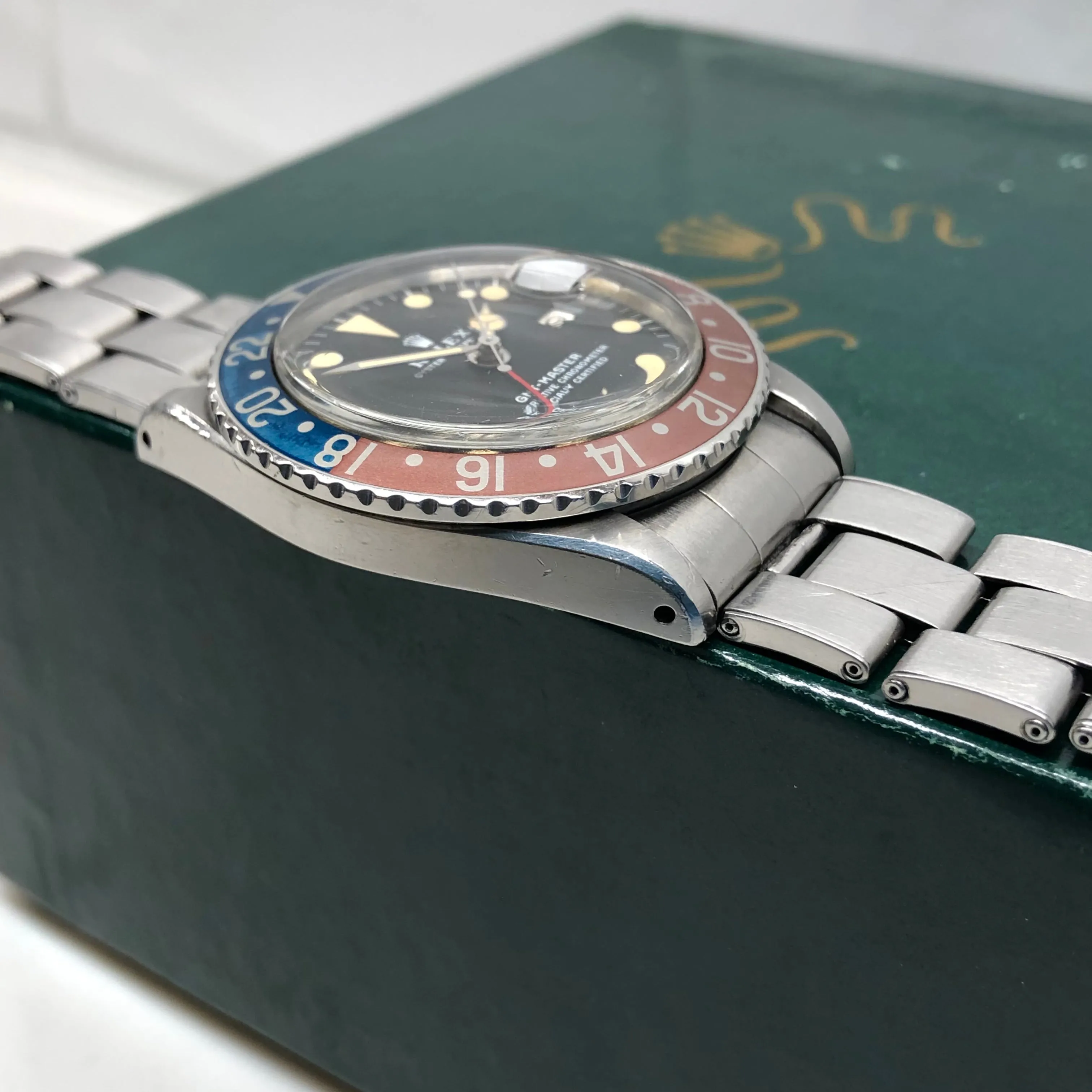 1971 Rolex GMT MASTER 1675 Mk 2 Pepsi Matte Dial Stainless Steel Automatic Wristwatch