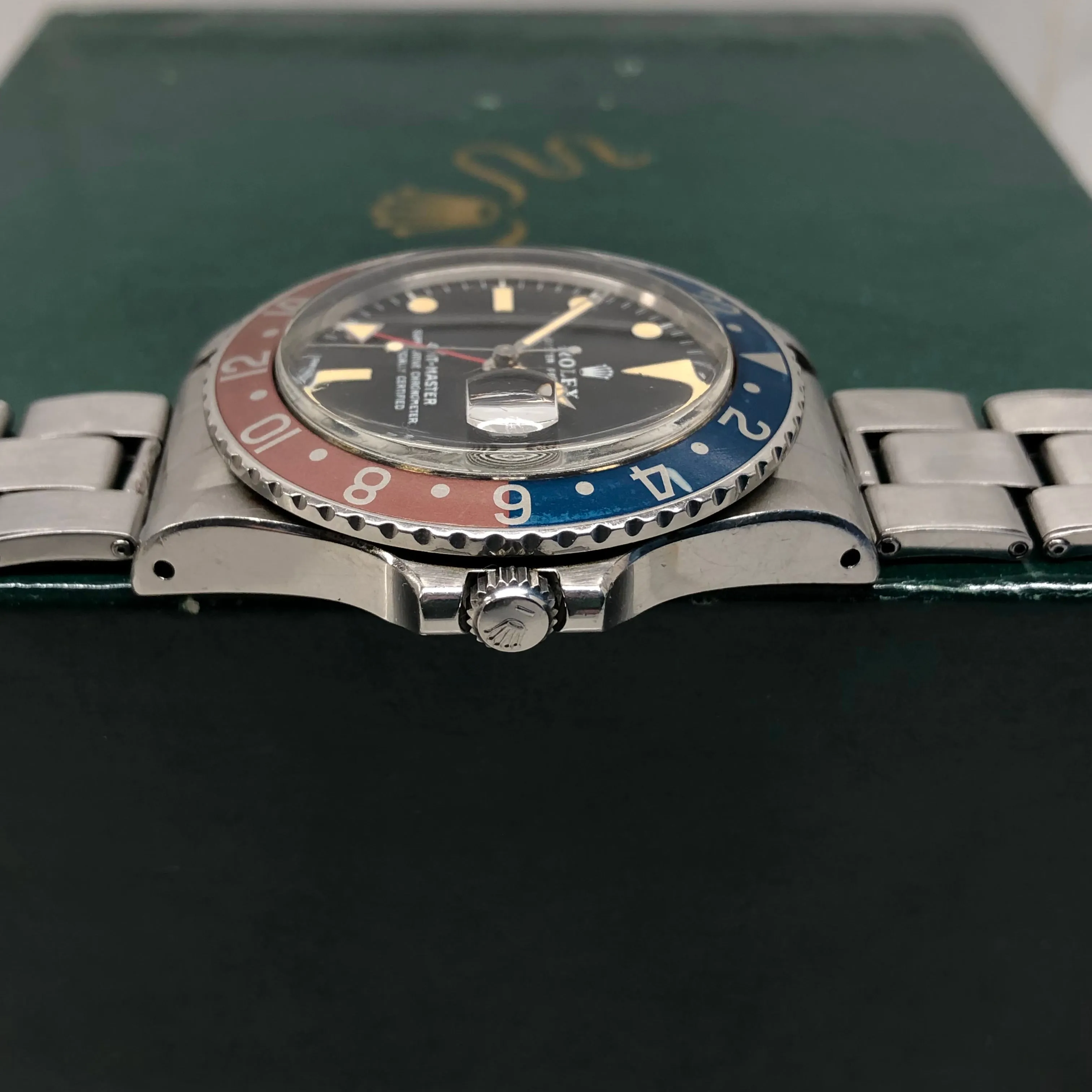 1971 Rolex GMT MASTER 1675 Mk 2 Pepsi Matte Dial Stainless Steel Automatic Wristwatch