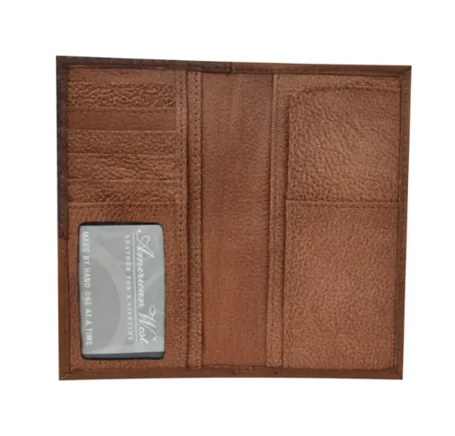 American West Men's Collection: Leather Rodeo Western Wallet