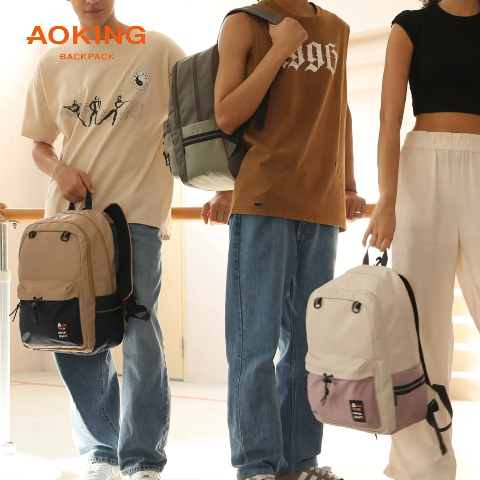 Aoking Backpack Casual Backpack Student Bag XN3566-5