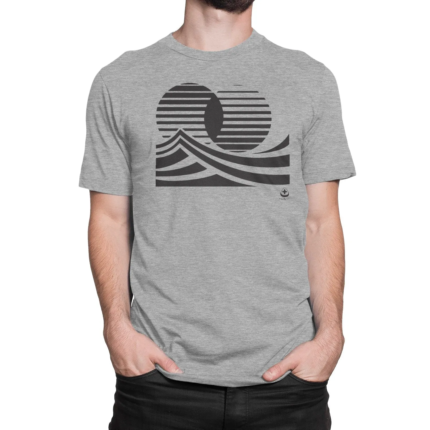 Awesome Men’s Twin Sun Surf Graphic T-Shirt