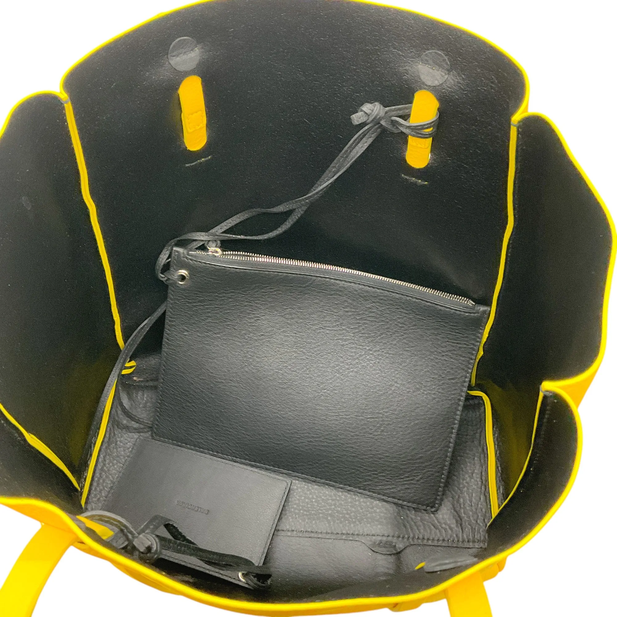 Balenciaga Yellow Jaune Soleil Leather Tote