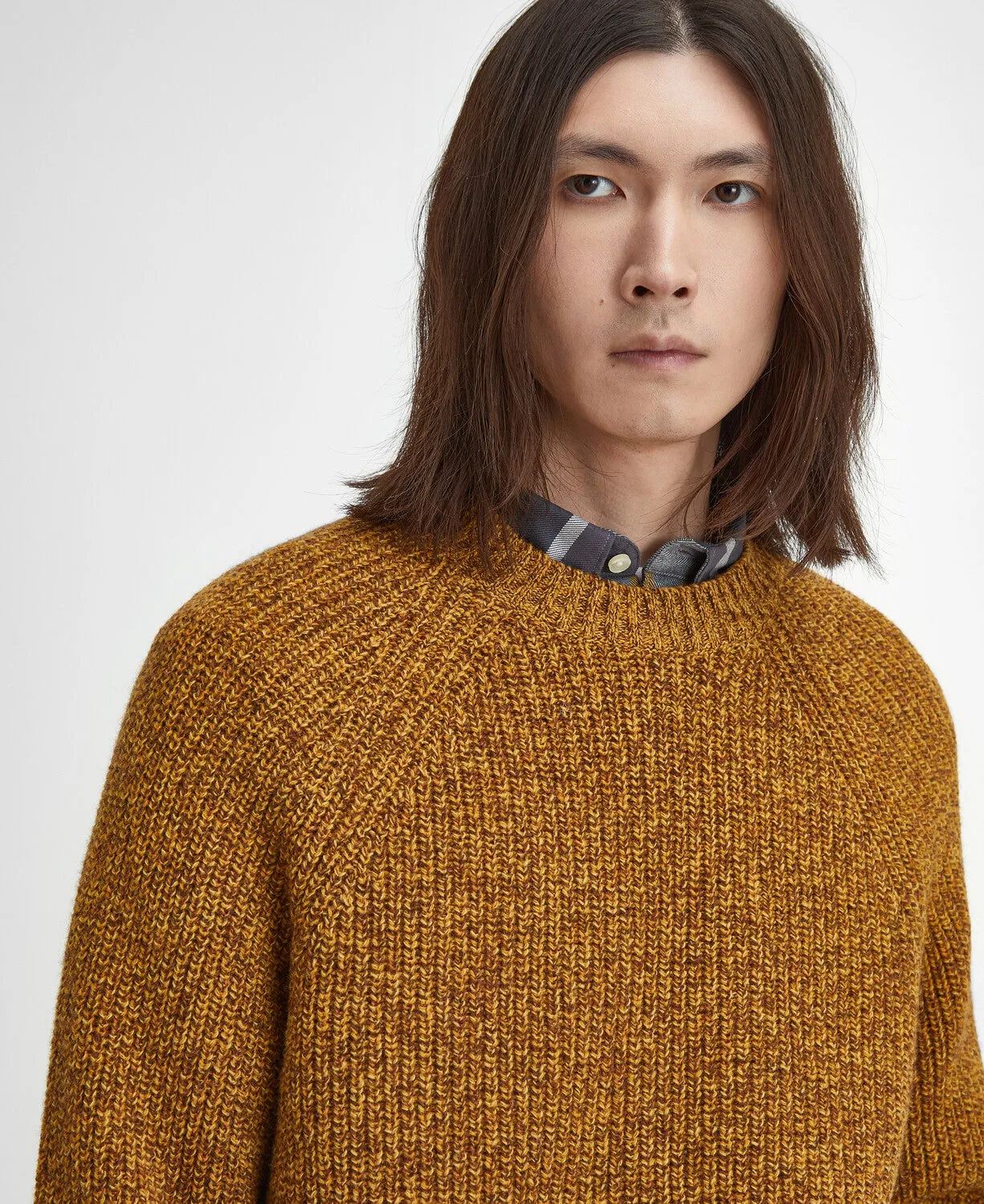Barbour Mens Griffiths relaxed crew - Copper or olive