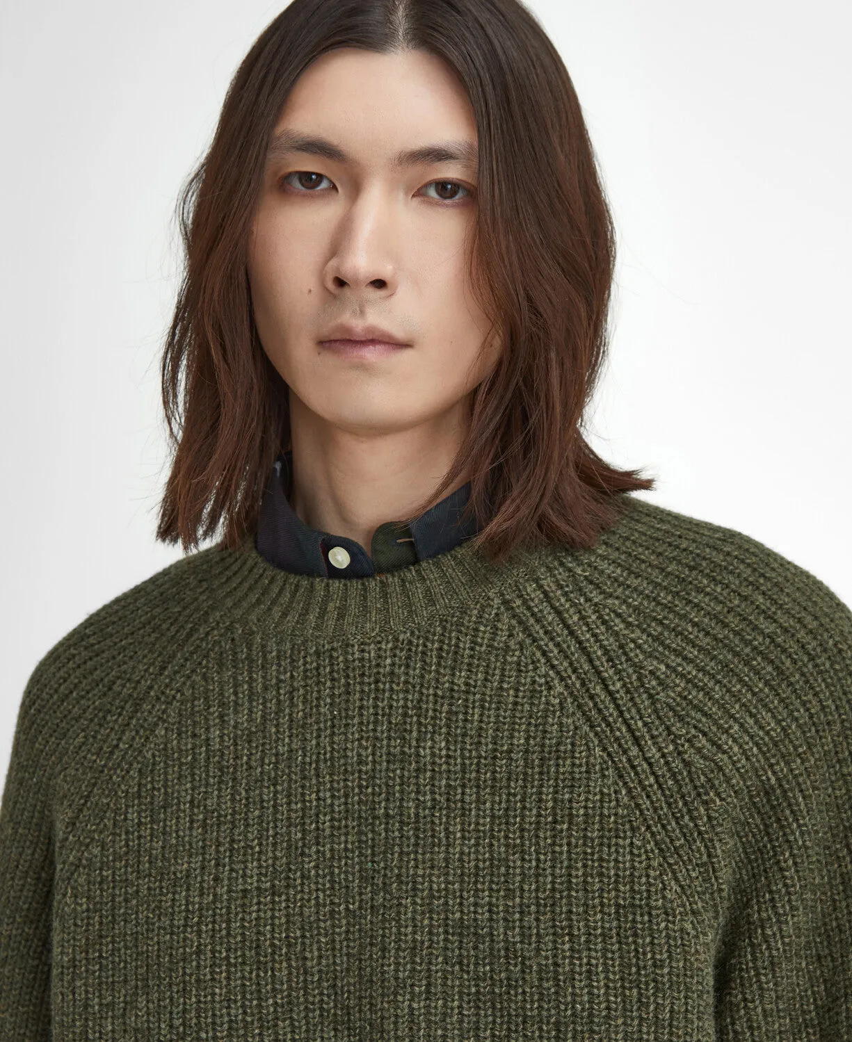 Barbour Mens Griffiths relaxed crew - Copper or olive