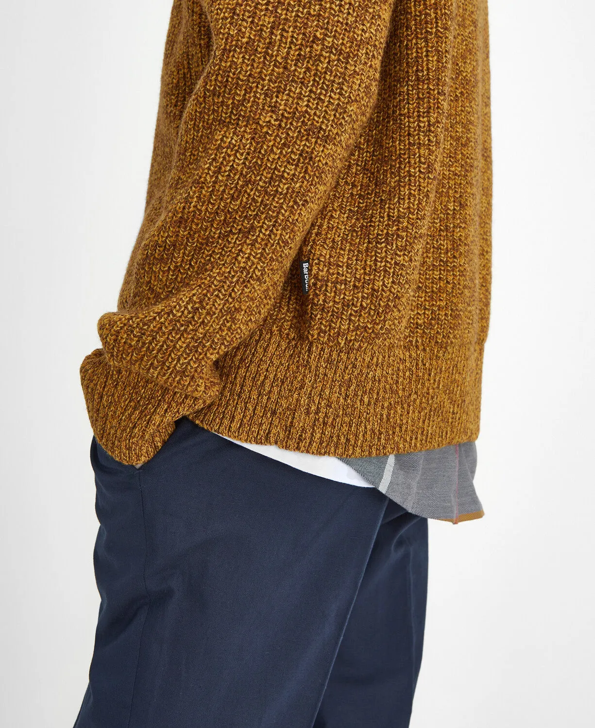 Barbour Mens Griffiths relaxed crew - Copper or olive