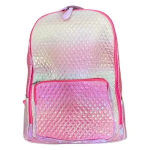 Bari Lynn Pink Ombre Quilted Ombre Backpack