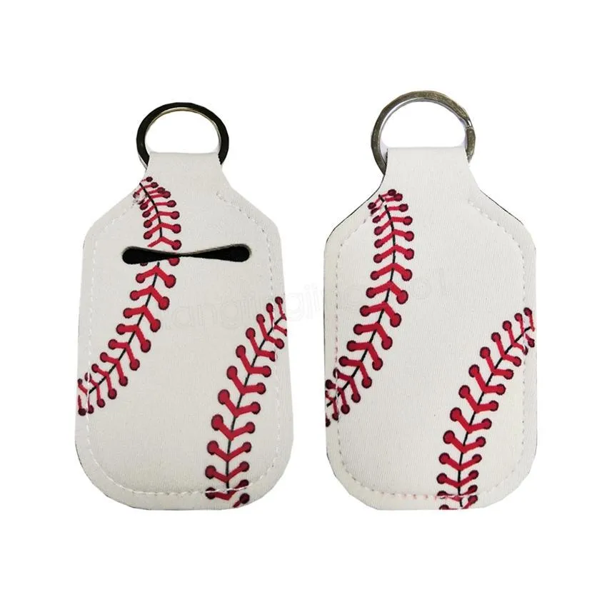 Baseball Hand Sanitizer Holder for Backpack Kids Travel Size Keychain