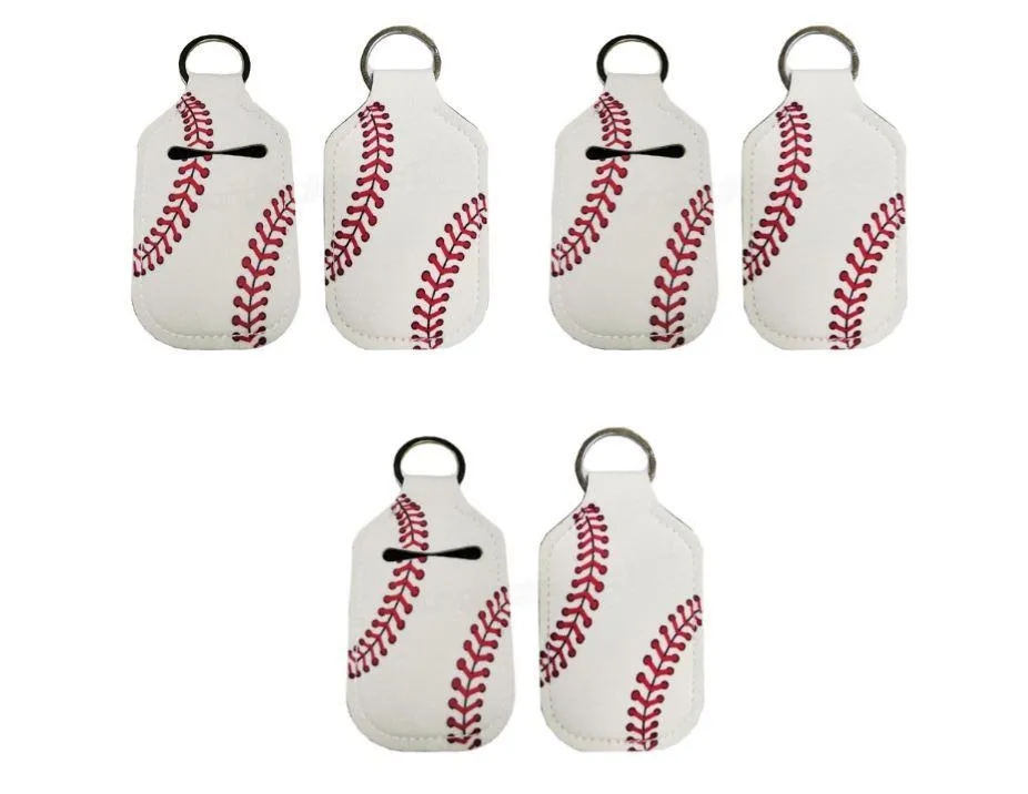 Baseball Hand Sanitizer Holder for Backpack Kids Travel Size Keychain