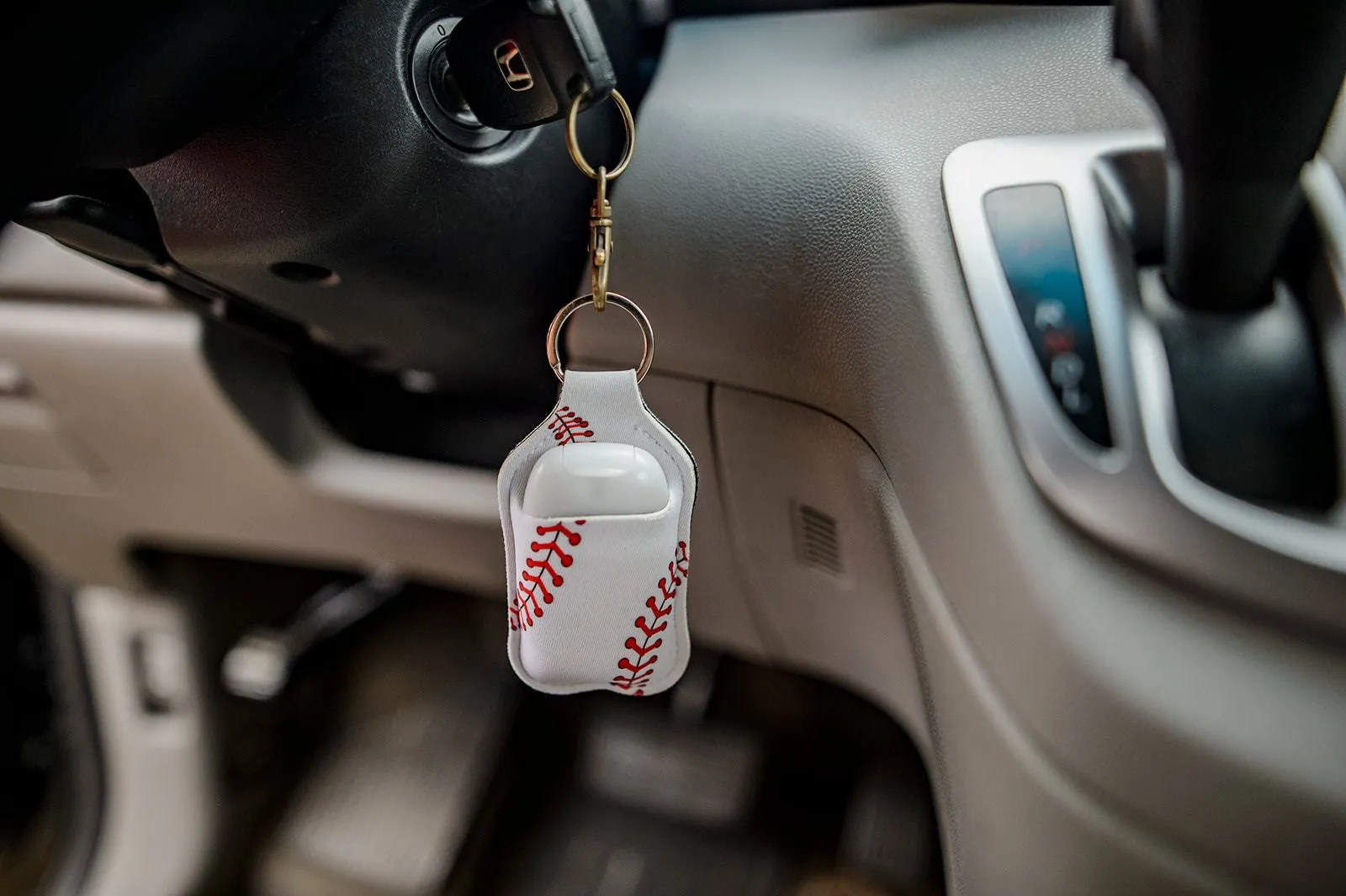 Baseball Hand Sanitizer Holder for Backpack Kids Travel Size Keychain