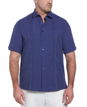 Big And Tall Geo Embroidered Panel Chambray Shirt