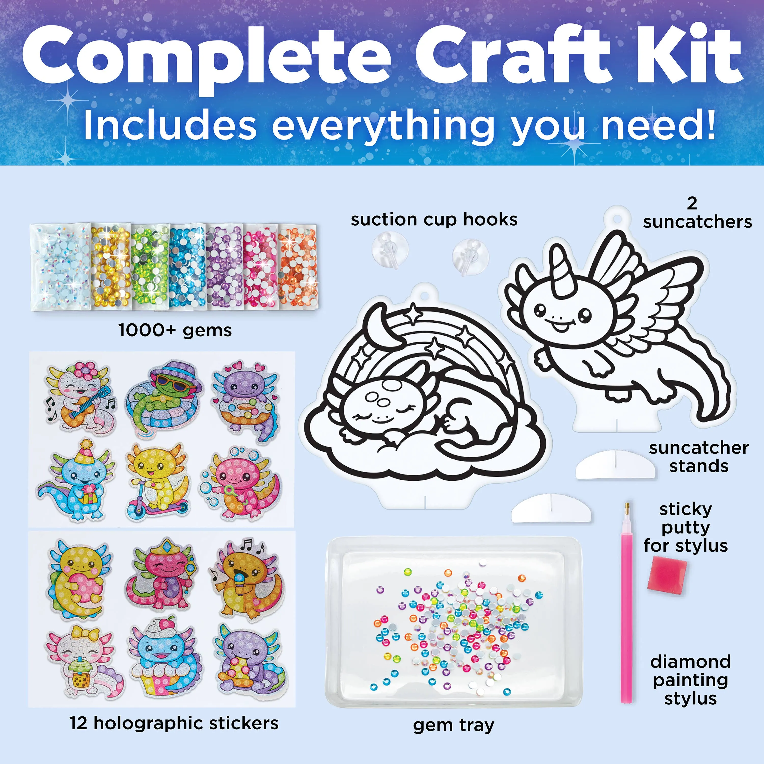 Big Gem Diamond Painting – Axolotl DIY Craft for Kids
