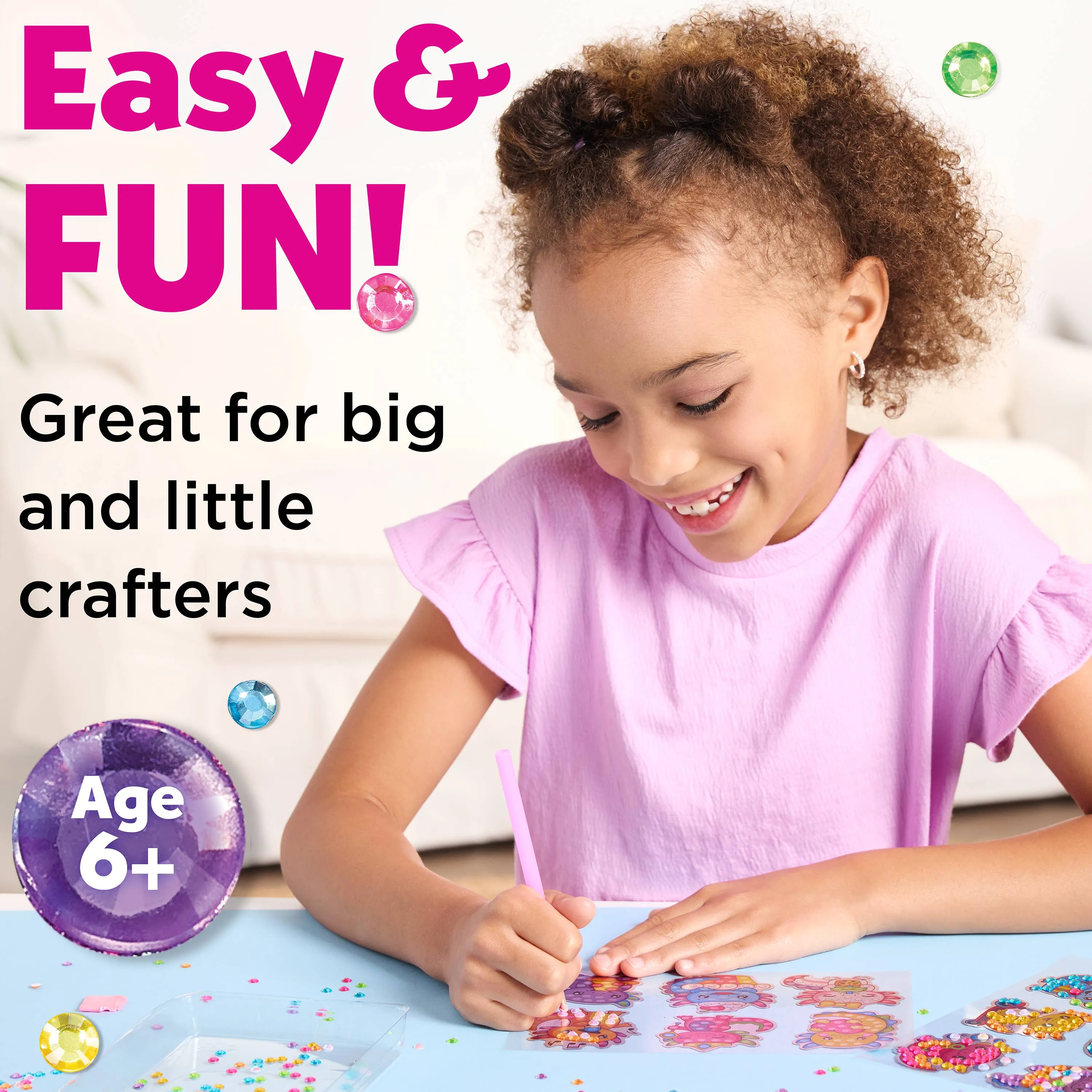 Big Gem Diamond Painting – Axolotl DIY Craft for Kids