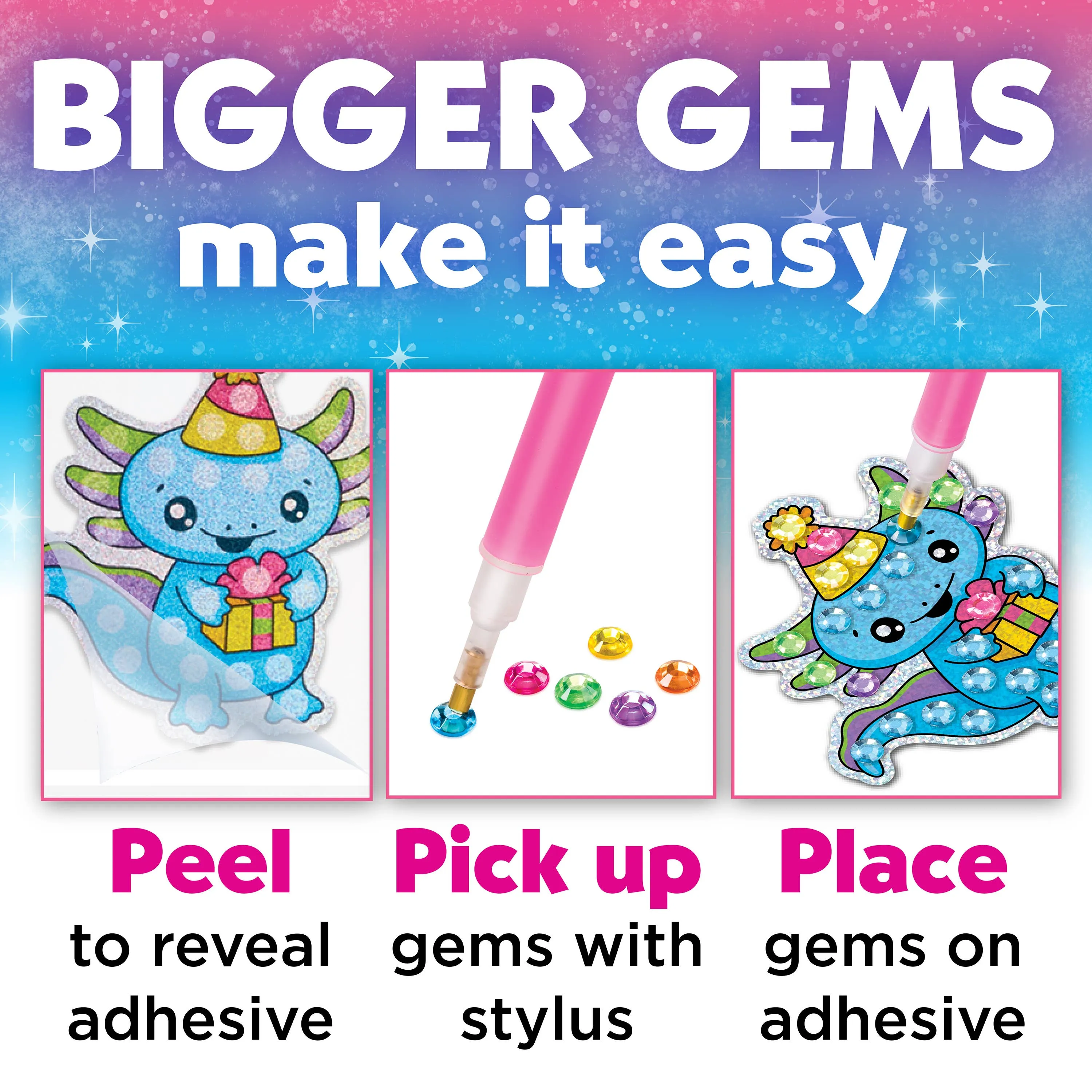 Big Gem Diamond Painting – Axolotl DIY Craft for Kids