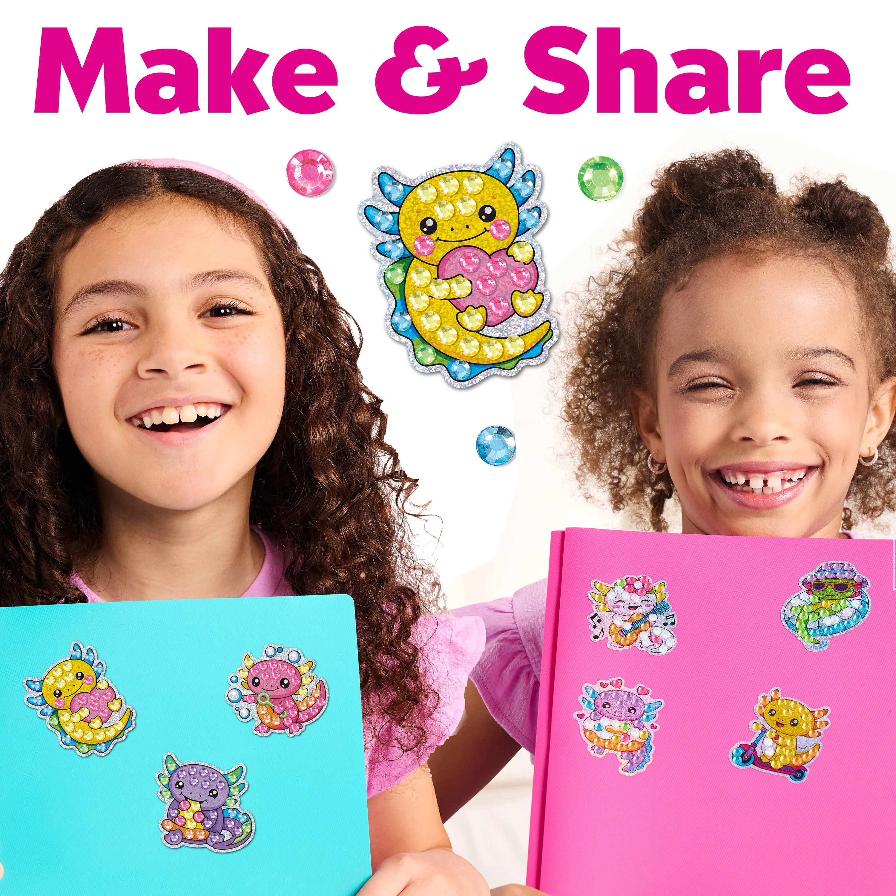 Big Gem Diamond Painting – Axolotl DIY Craft for Kids