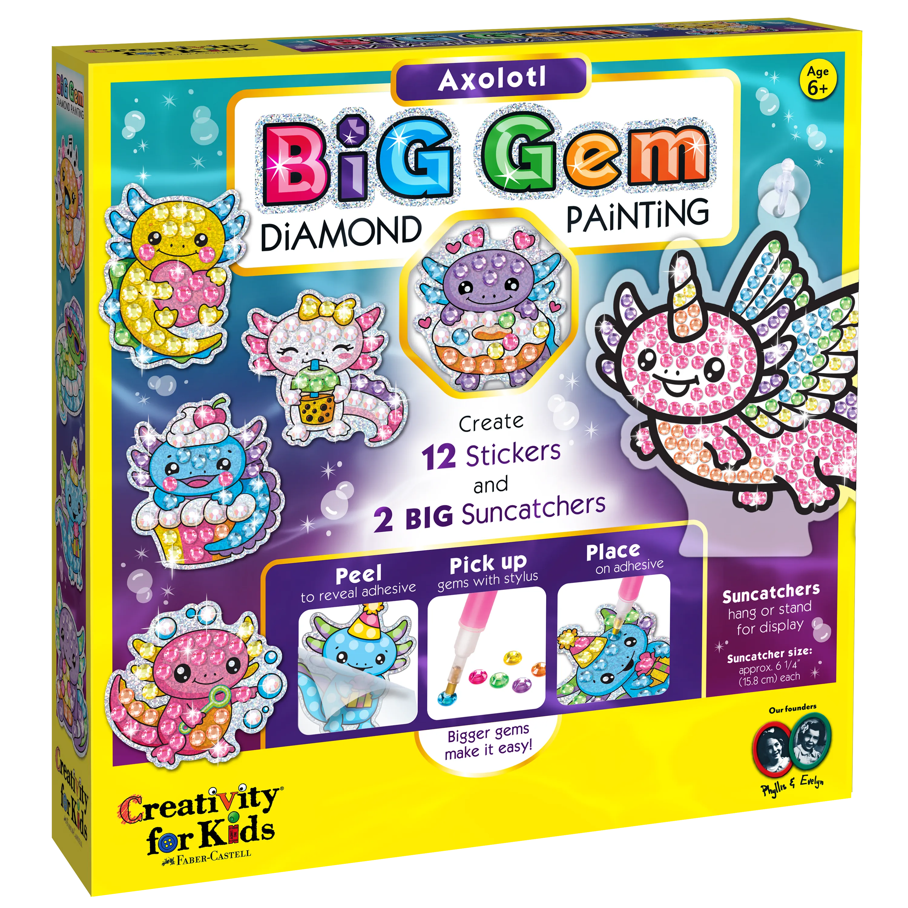 Big Gem Diamond Painting – Axolotl DIY Craft for Kids