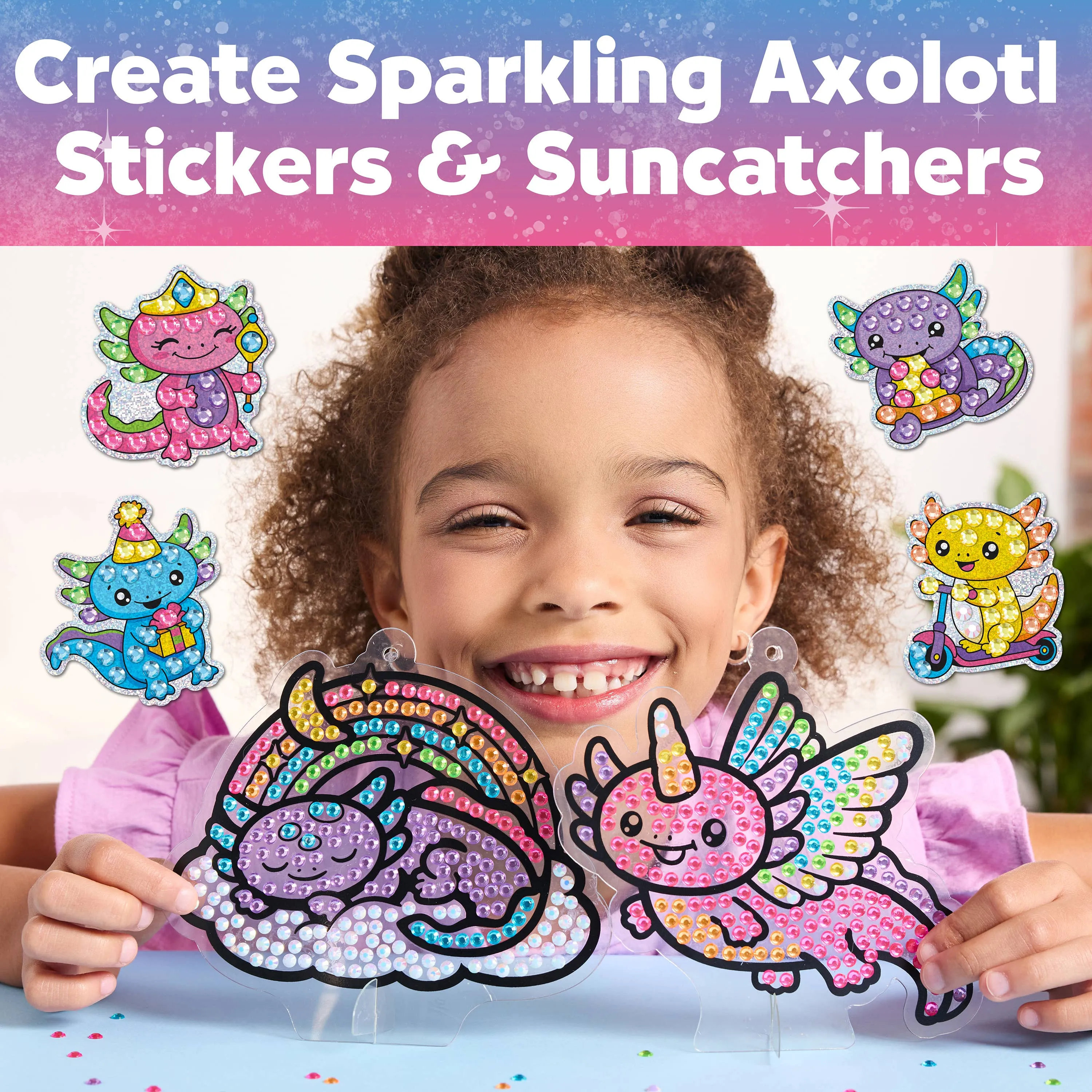 Big Gem Diamond Painting – Axolotl DIY Craft for Kids