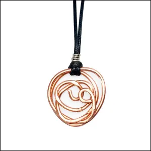 Boho Copper Spiral Pendant
