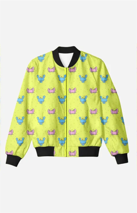 Bomber Jacket (Men) - Psychedelic Bunny
