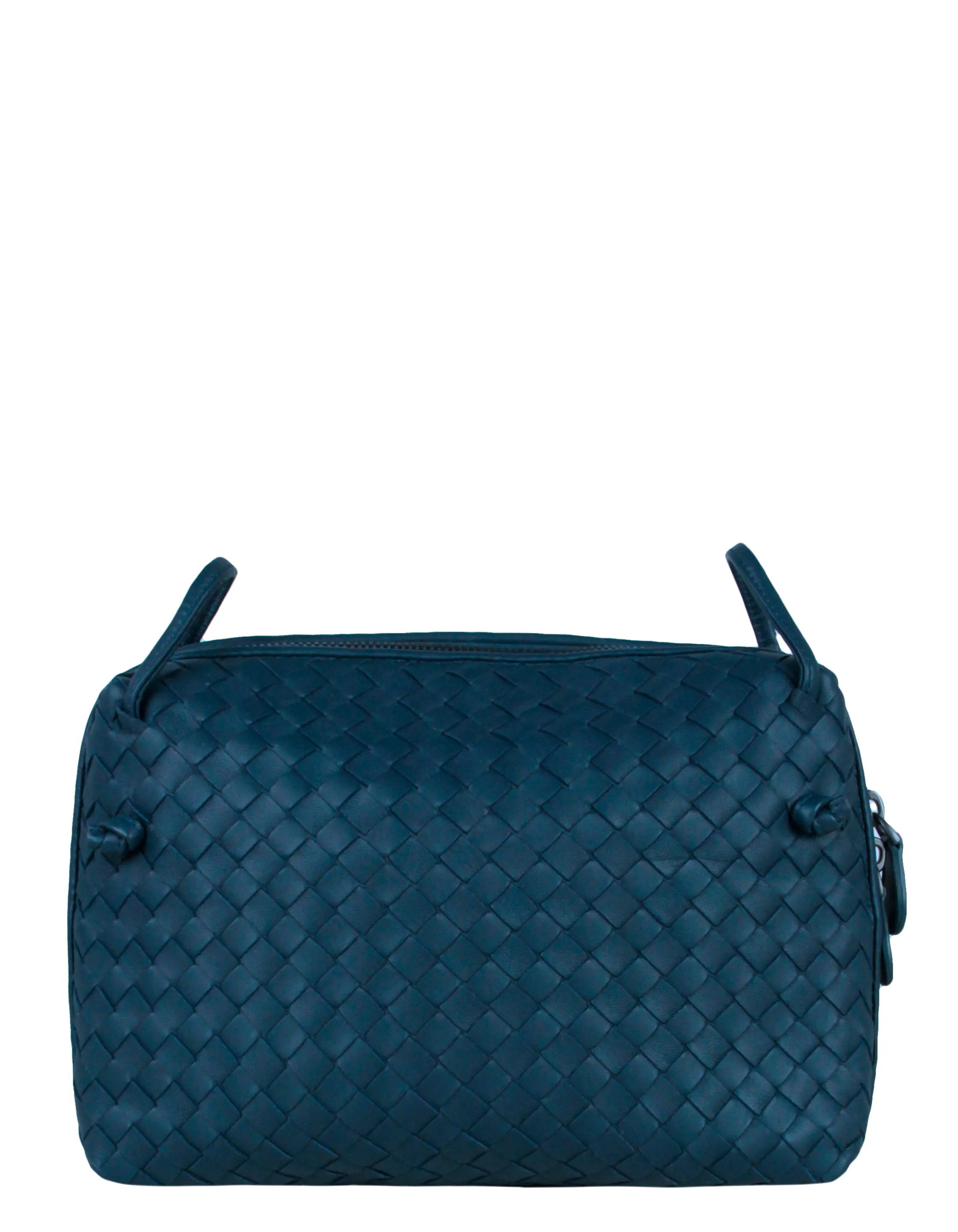 Bottega Veneta Dark Teal Intrecciato Nodini Crossbody Bag