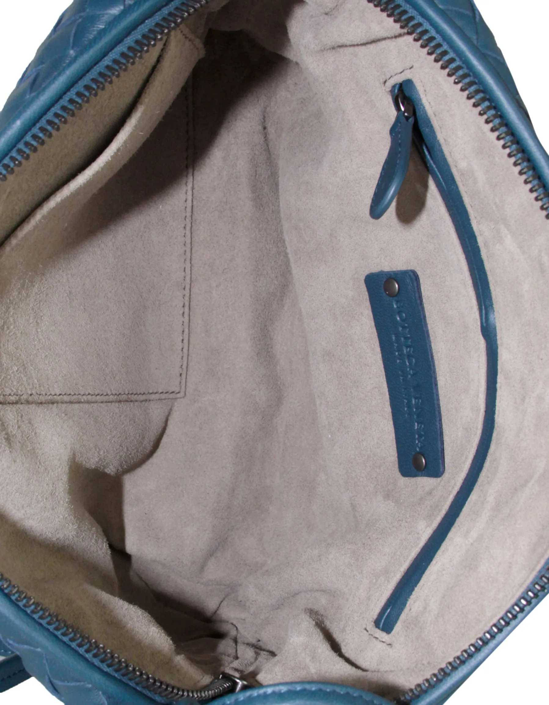 Bottega Veneta Dark Teal Intrecciato Nodini Crossbody Bag
