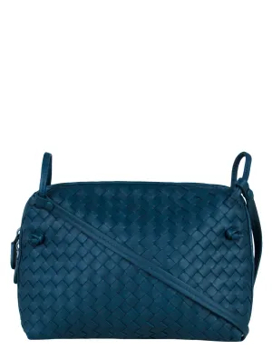 Bottega Veneta Dark Teal Intrecciato Nodini Crossbody Bag