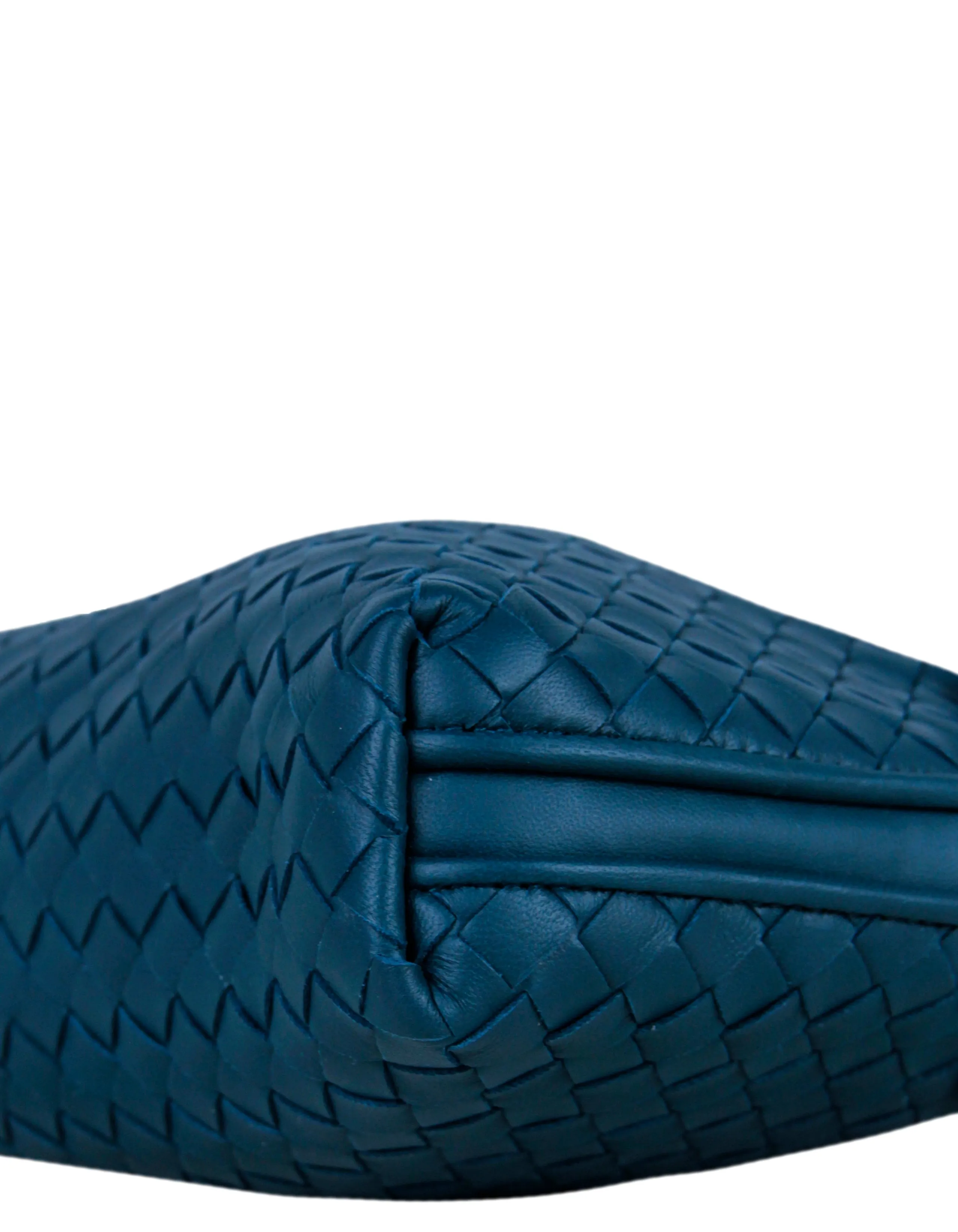 Bottega Veneta Dark Teal Intrecciato Nodini Crossbody Bag
