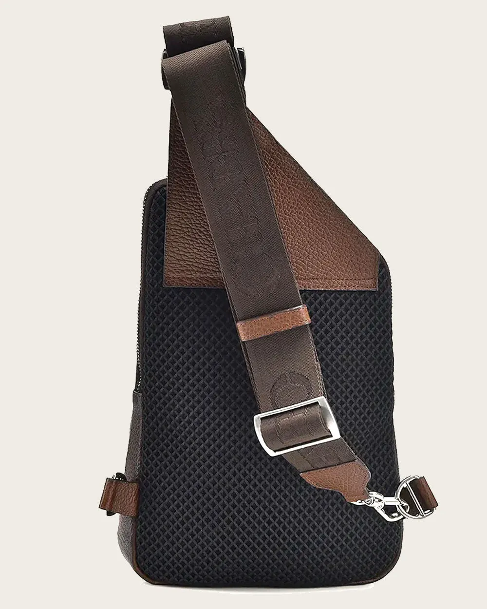 Brown cayman shoulder bag