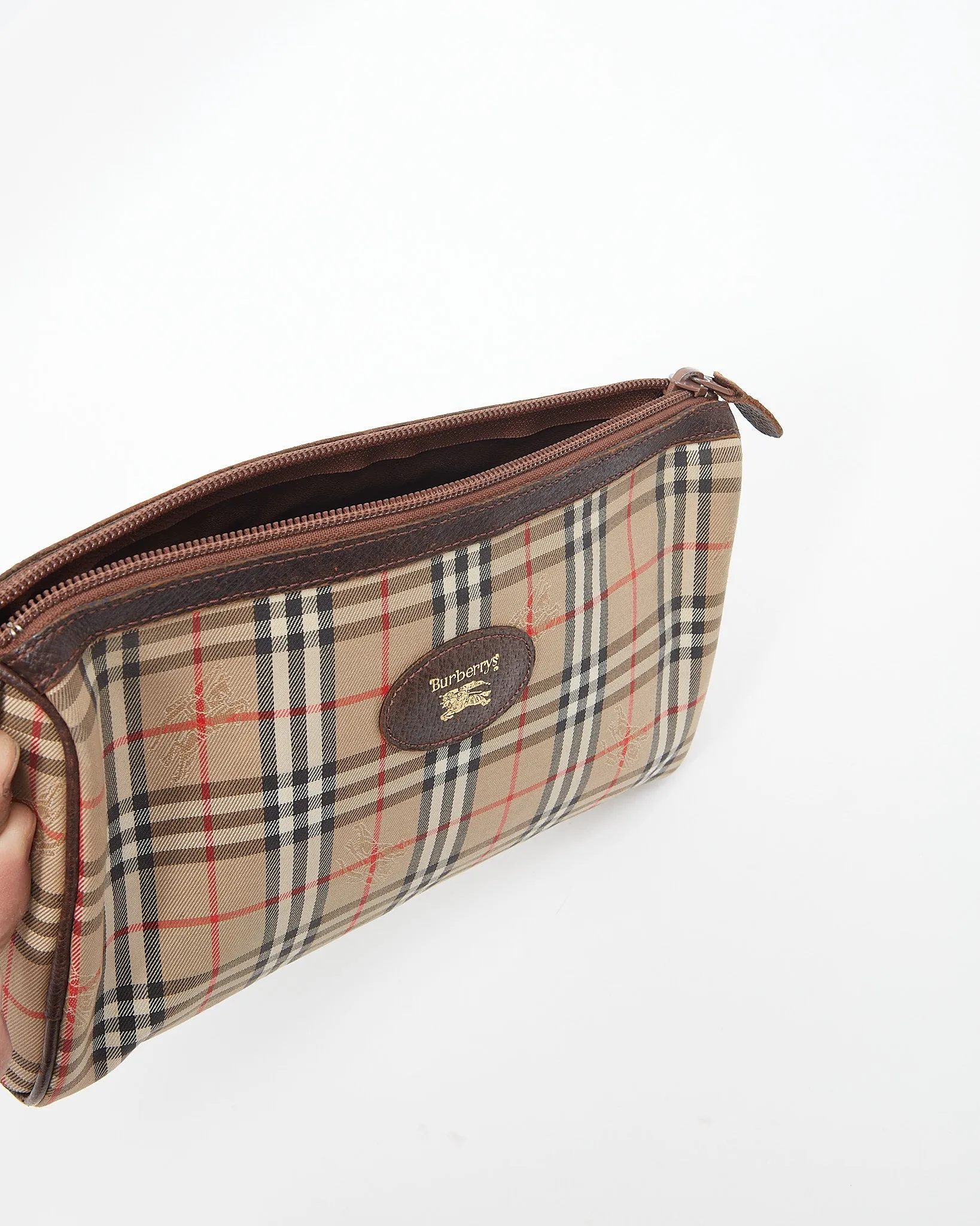Burberry Haymarket Check Canvas Clutch/Pochette Bag