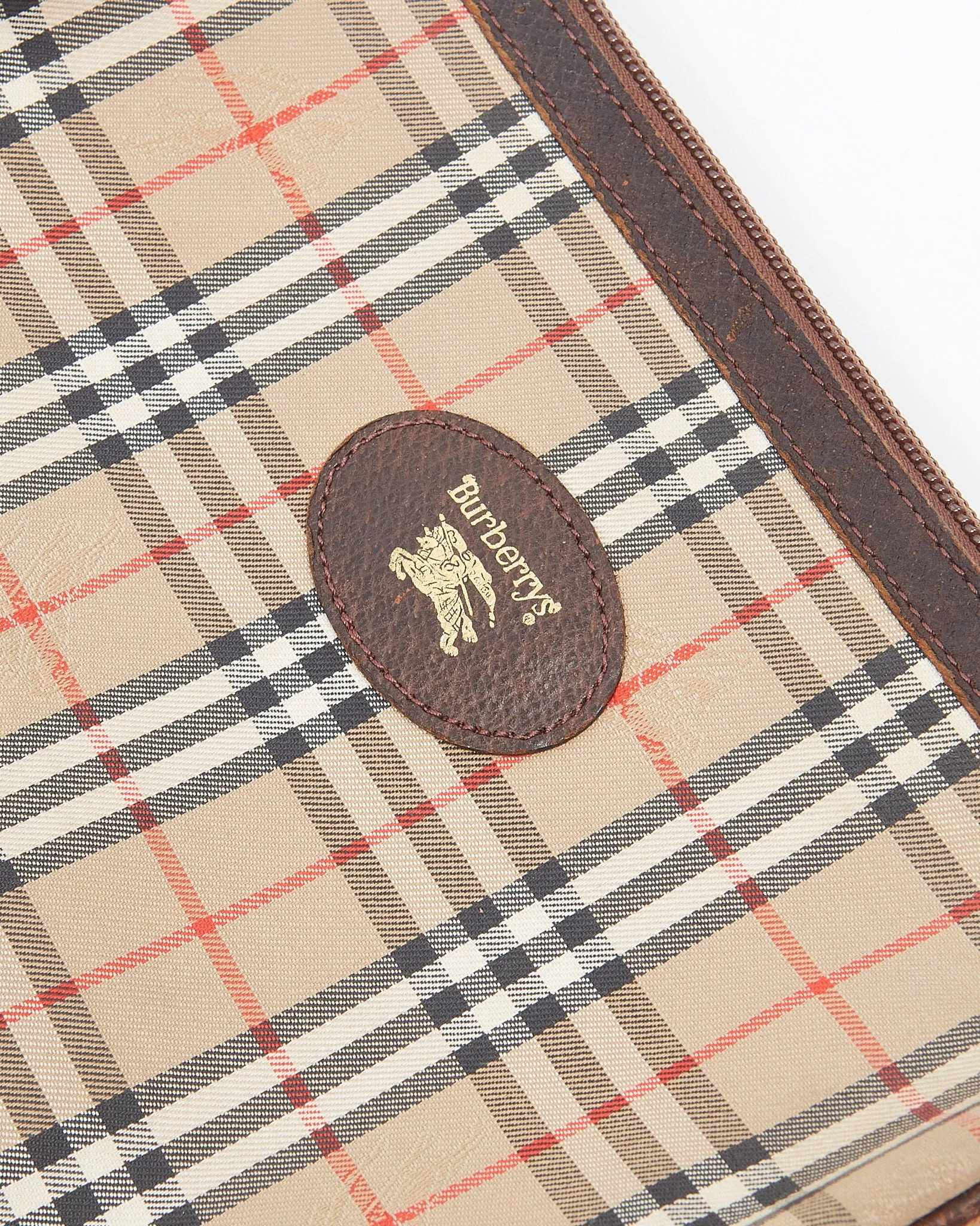 Burberry Haymarket Check Canvas Clutch/Pochette Bag