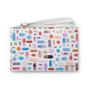 Candy Colored Pill Grid Clutch