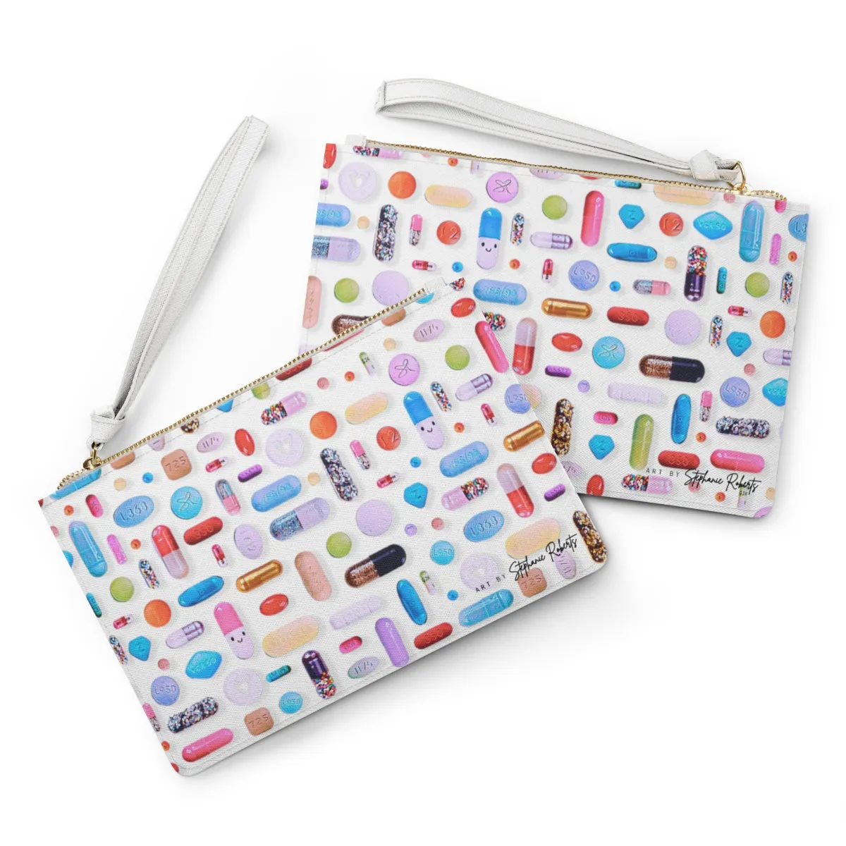 Candy Colored Pill Grid Clutch