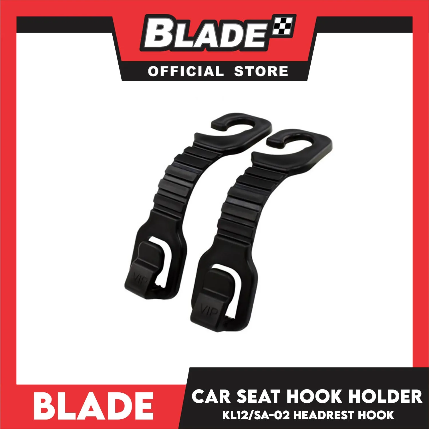 Car Seat Hook Holder K12 SA-02 Headrest Hook Set of 2 (Black) Conveniently Holds Grocery bags, Handbags, Purses, Umbrellas and More