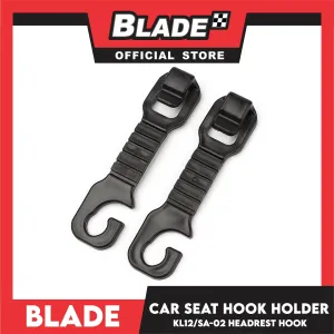 Car Seat Hook Holder K12 SA-02 Headrest Hook Set of 2 (Black) Conveniently Holds Grocery bags, Handbags, Purses, Umbrellas and More