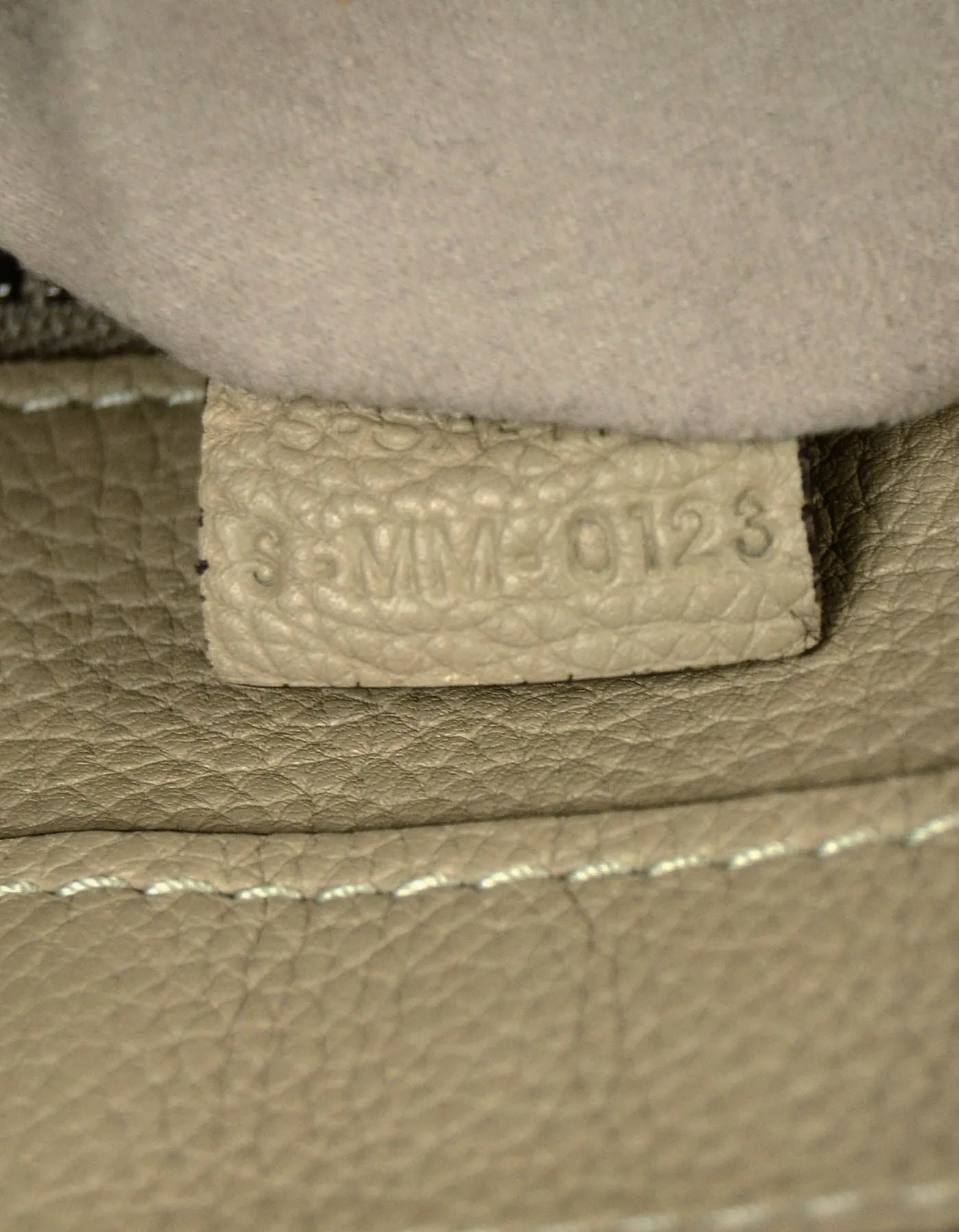 Celine Dune Drummed Calfskin Leather Luggage Shoulder Tote Bag