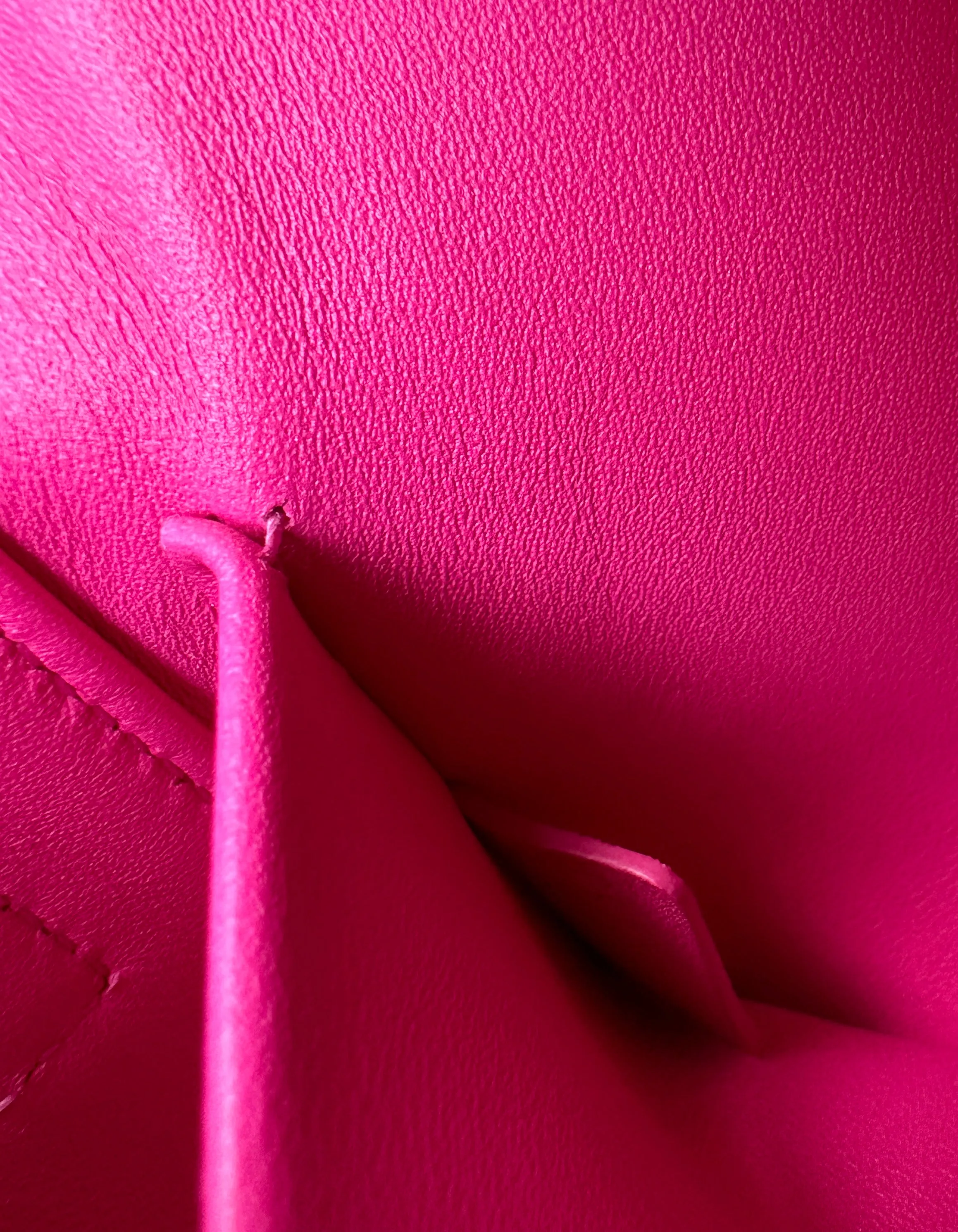 Celine Fuchsia Pink Shiny Calfskin Triomphe Shoulder Bag