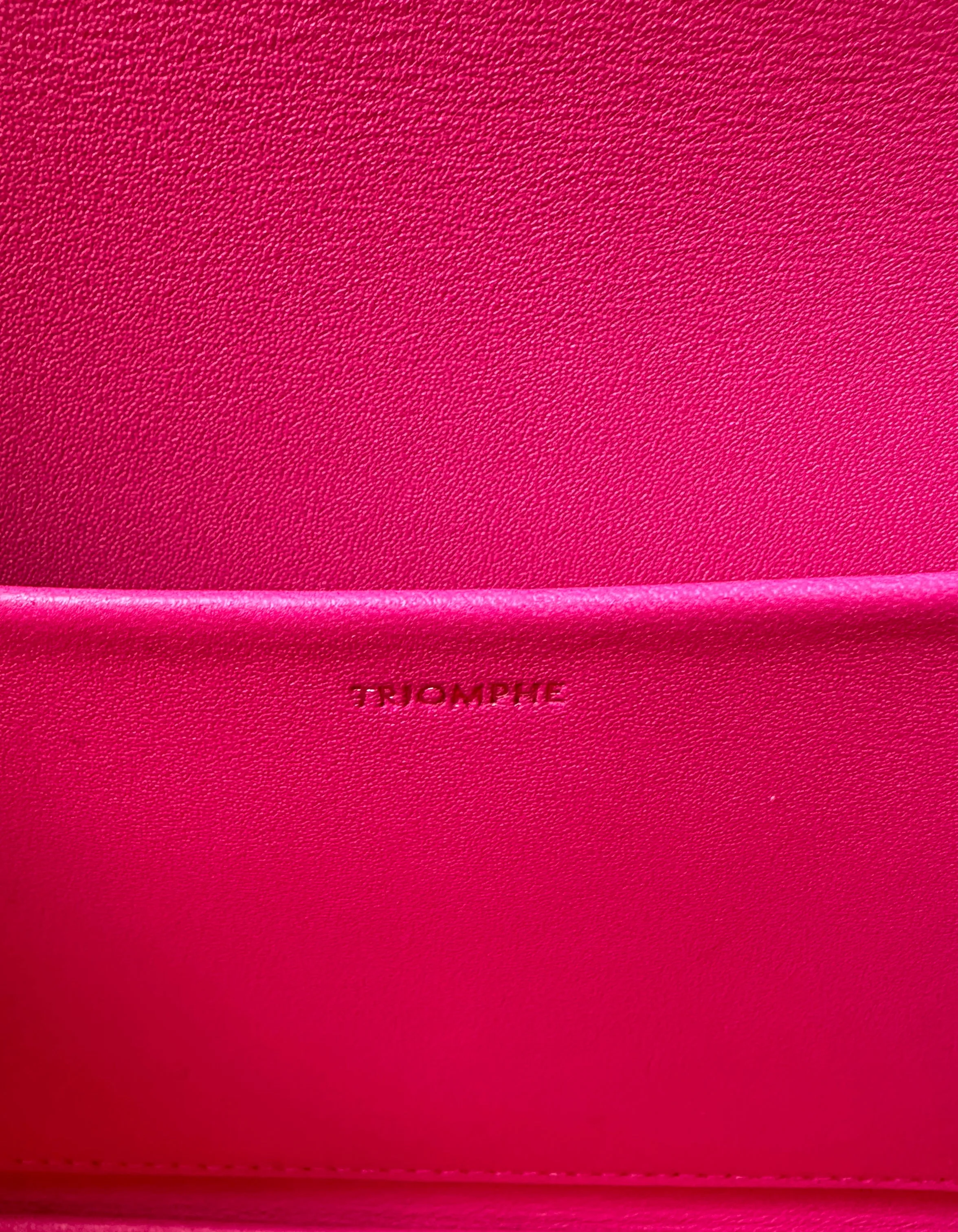 Celine Fuchsia Pink Shiny Calfskin Triomphe Shoulder Bag