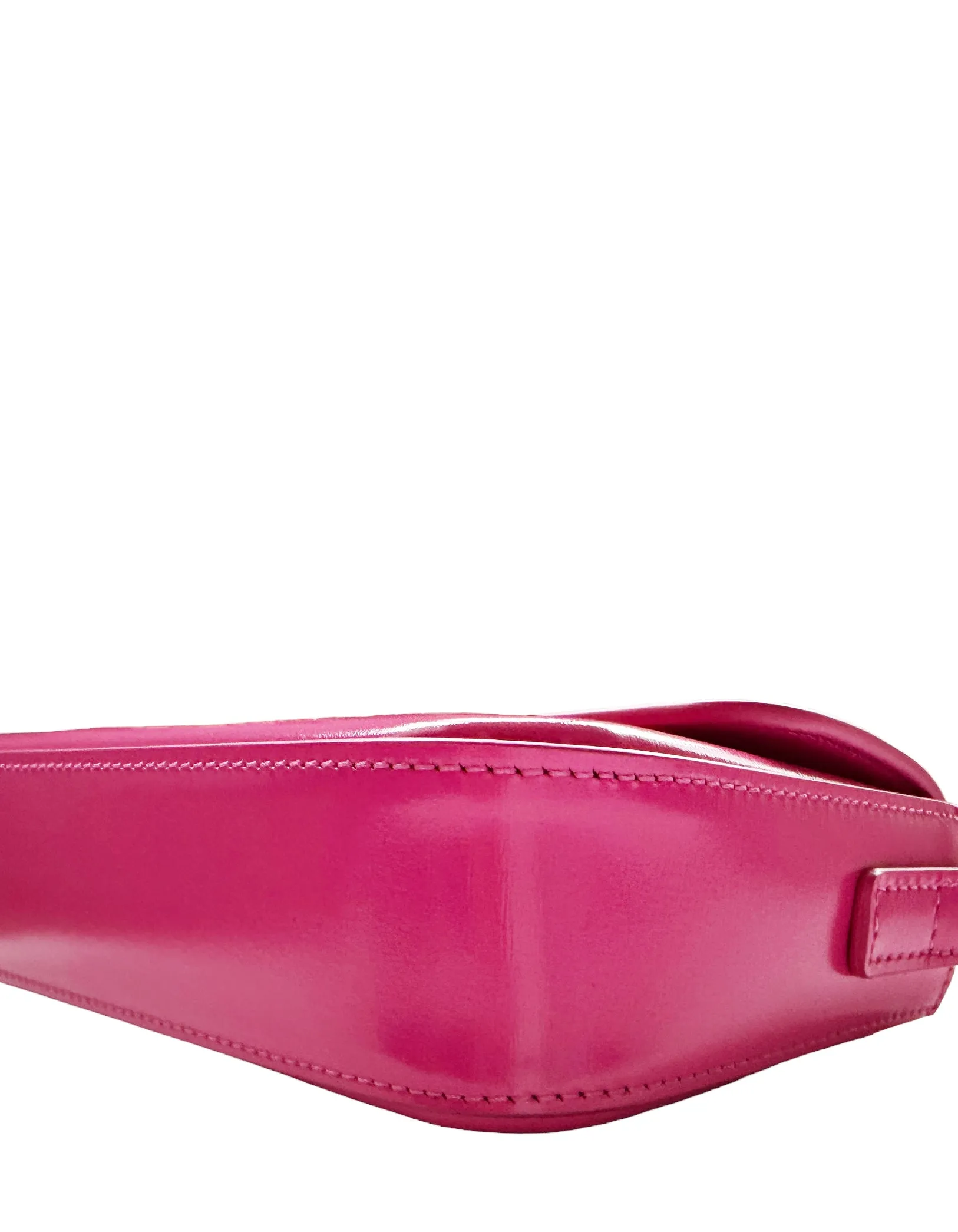 Celine Fuchsia Pink Shiny Calfskin Triomphe Shoulder Bag
