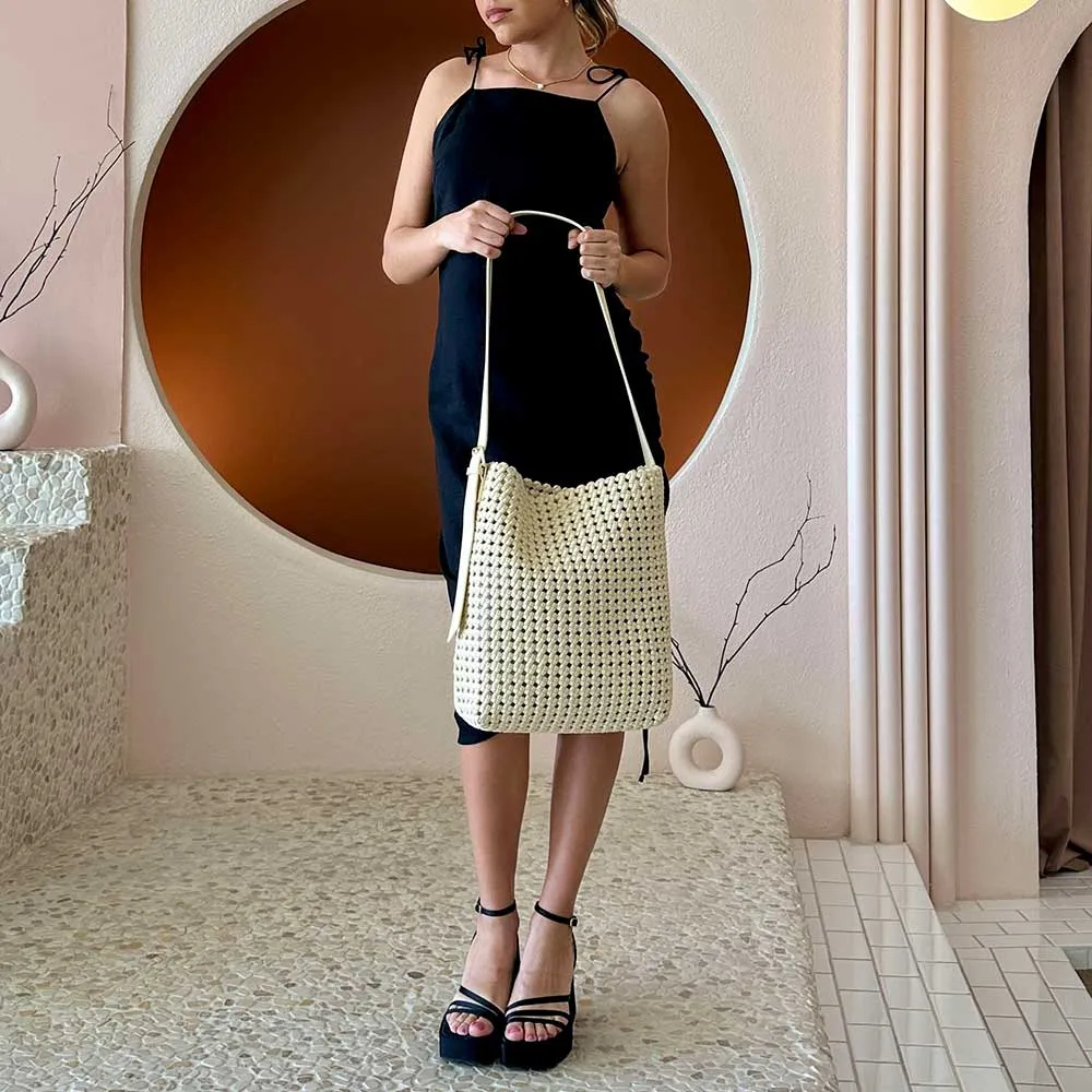Celine Woven Nylon Shoulder Bag