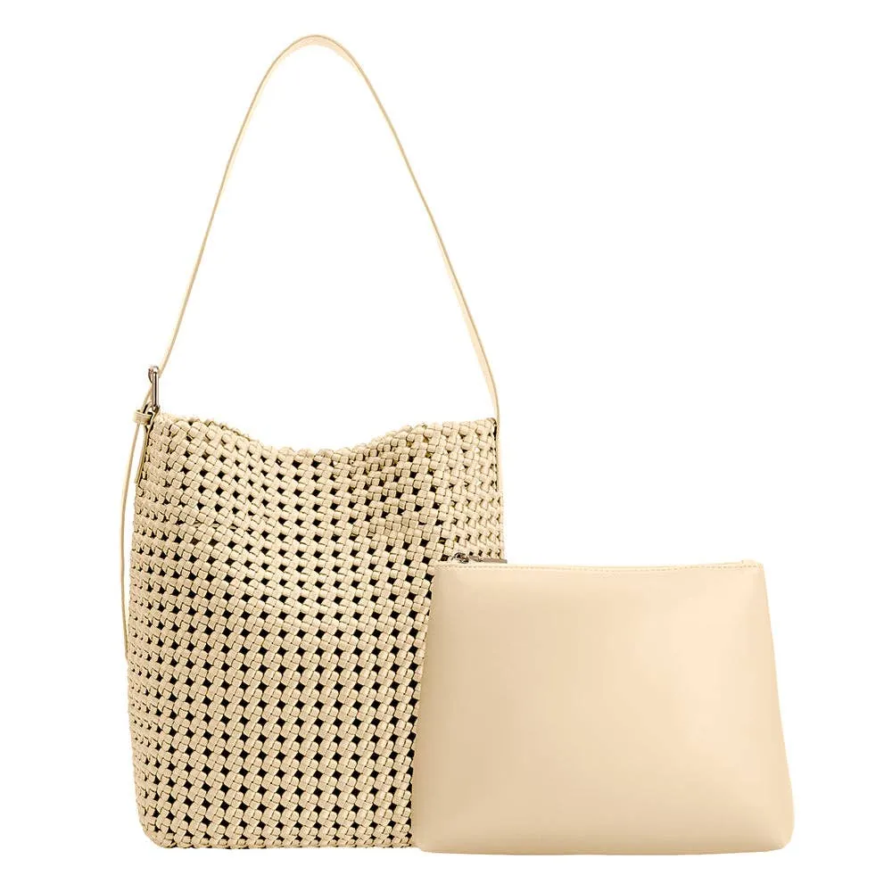 Celine Woven Nylon Shoulder Bag