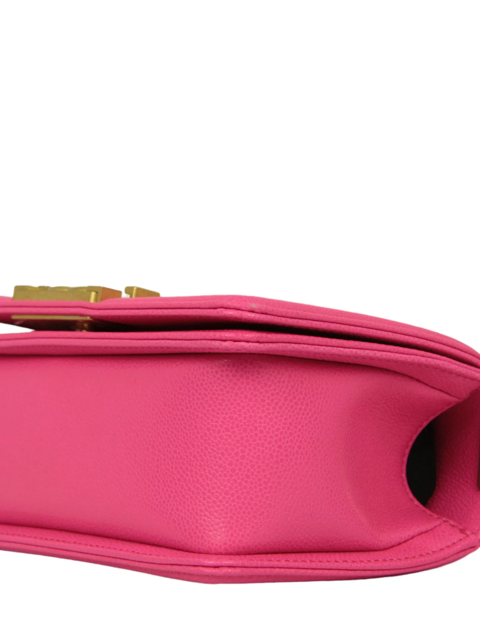 Chanel '24 Neon Pink Caviar Leather Small Boy