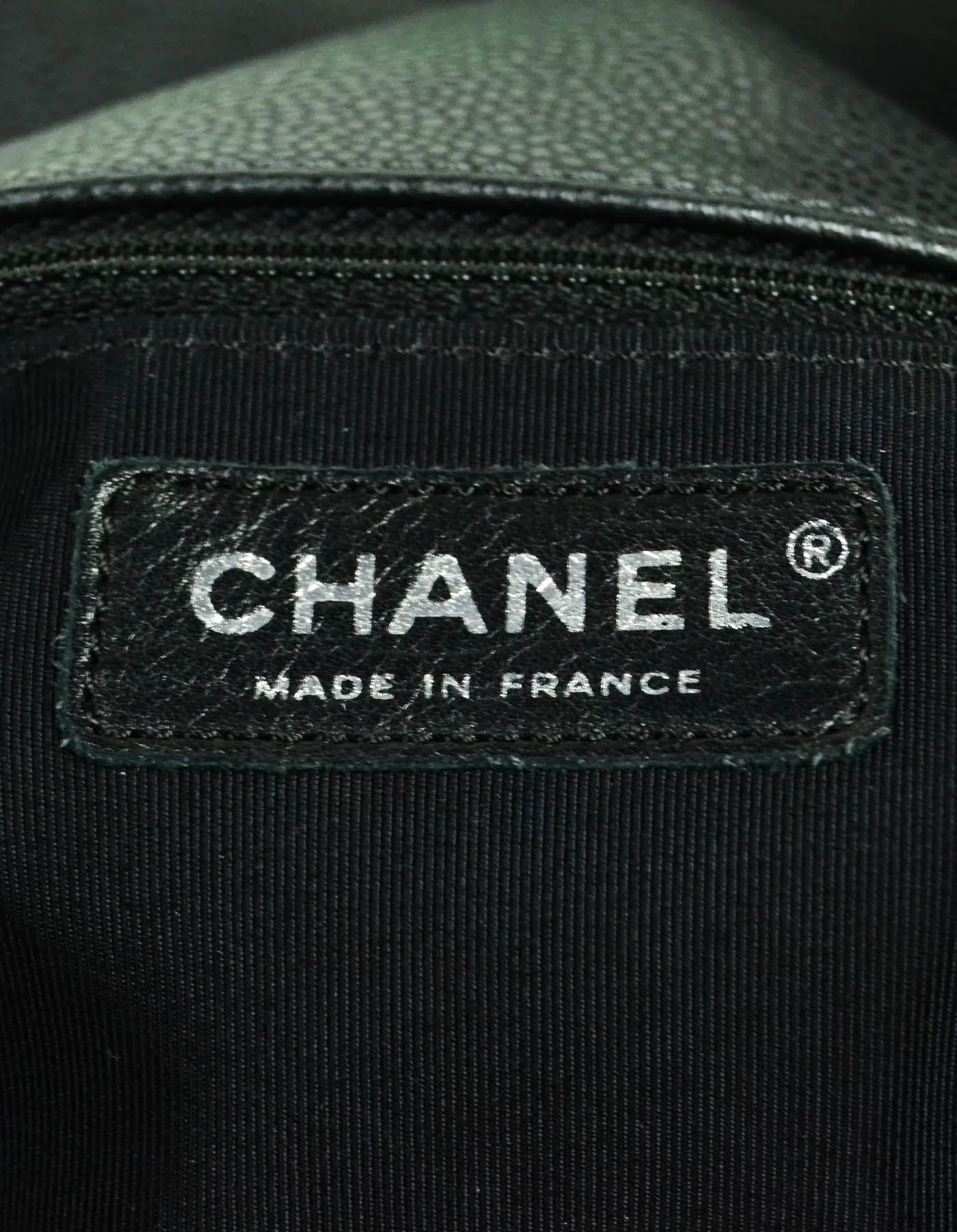 Chanel Black Caviar Leather Medium 31 Flap Bag