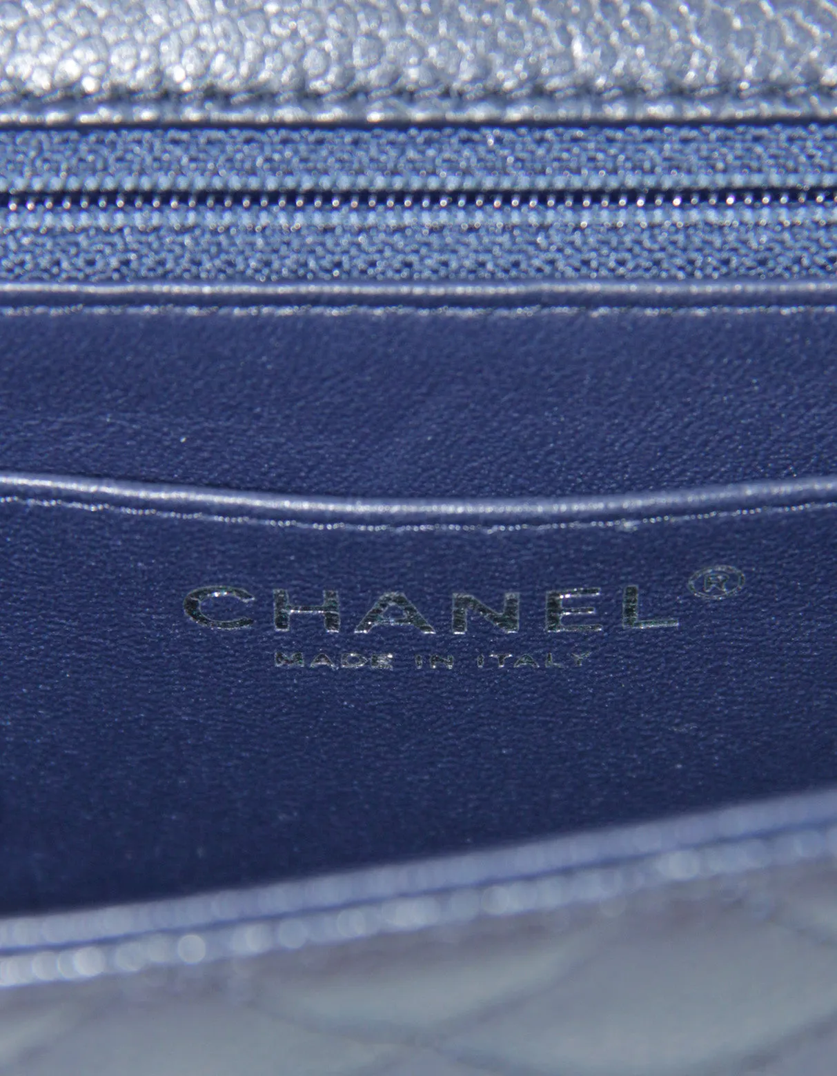 Chanel Dark Navy Caviar Rectangular Mini Flap