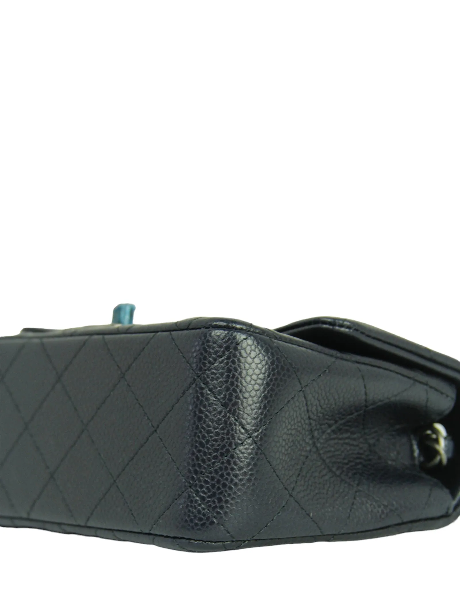 Chanel Dark Navy Caviar Rectangular Mini Flap