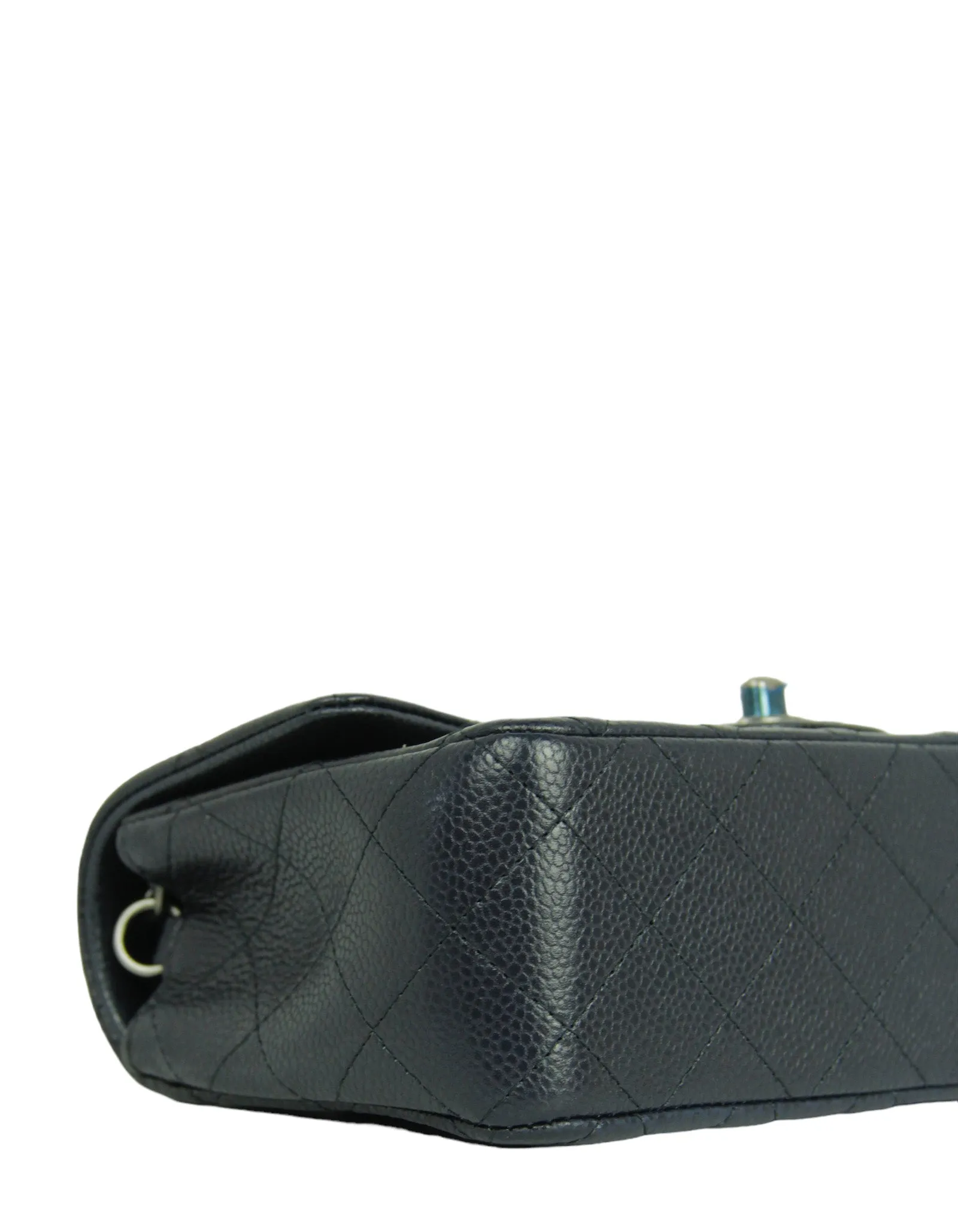 Chanel Dark Navy Caviar Rectangular Mini Flap