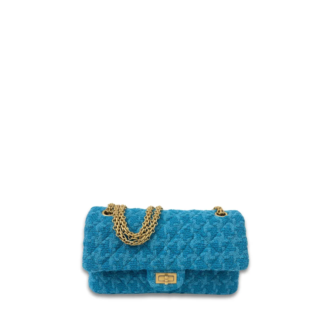 Chanel Houndstooth Tweed 2.55 Reissue Double Flap