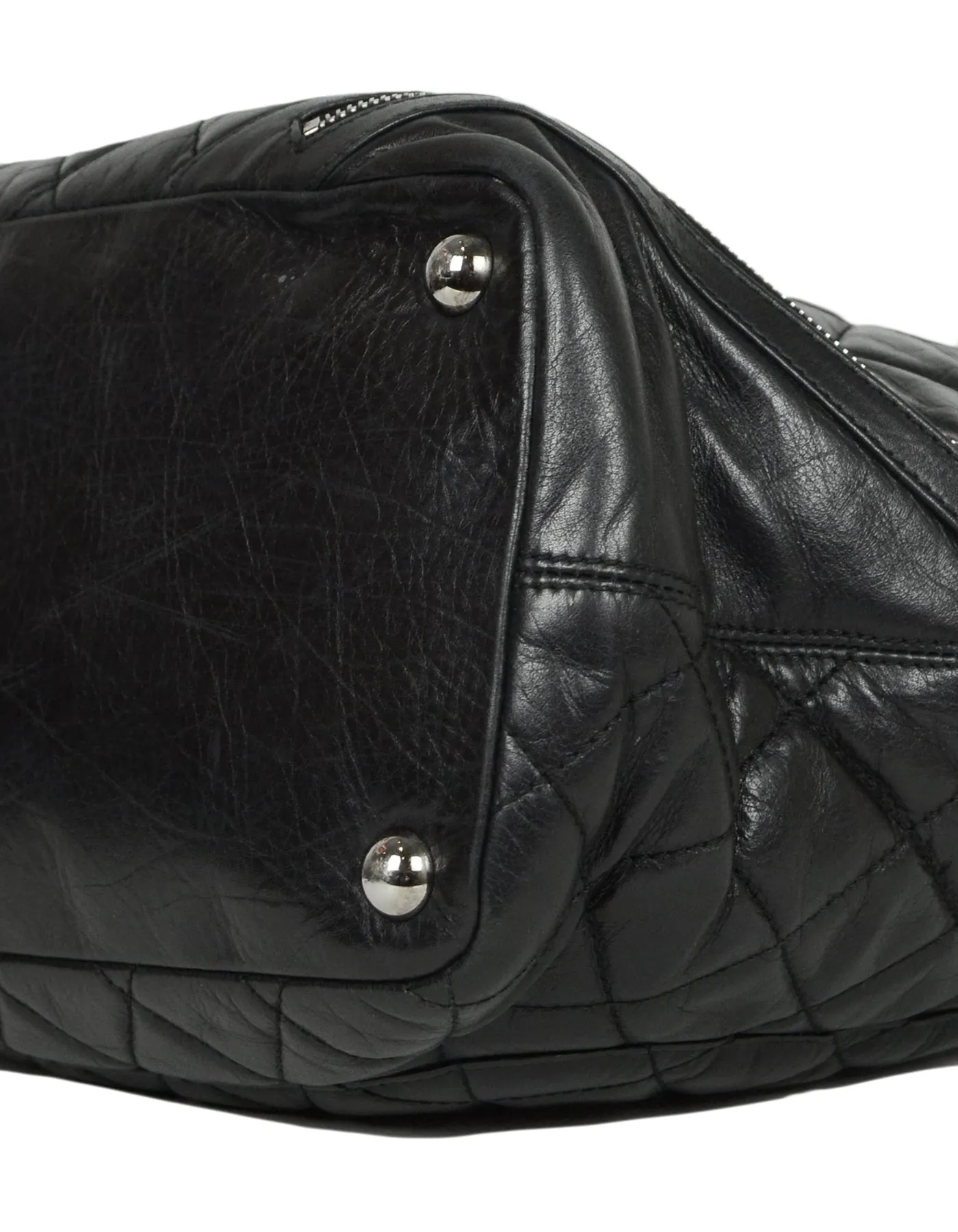 Chanel Leather Black Calfskin Leather CC Cambon Tote Bag