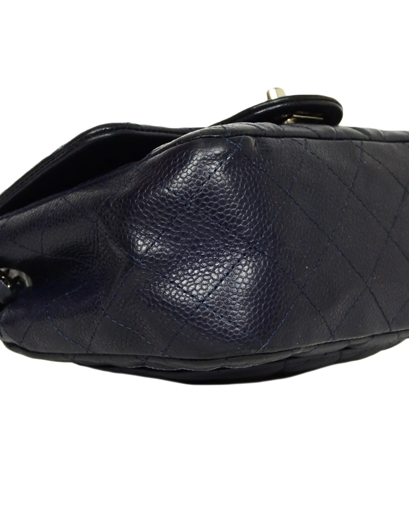 Chanel Navy Caviar Leather Mini Classic Bag